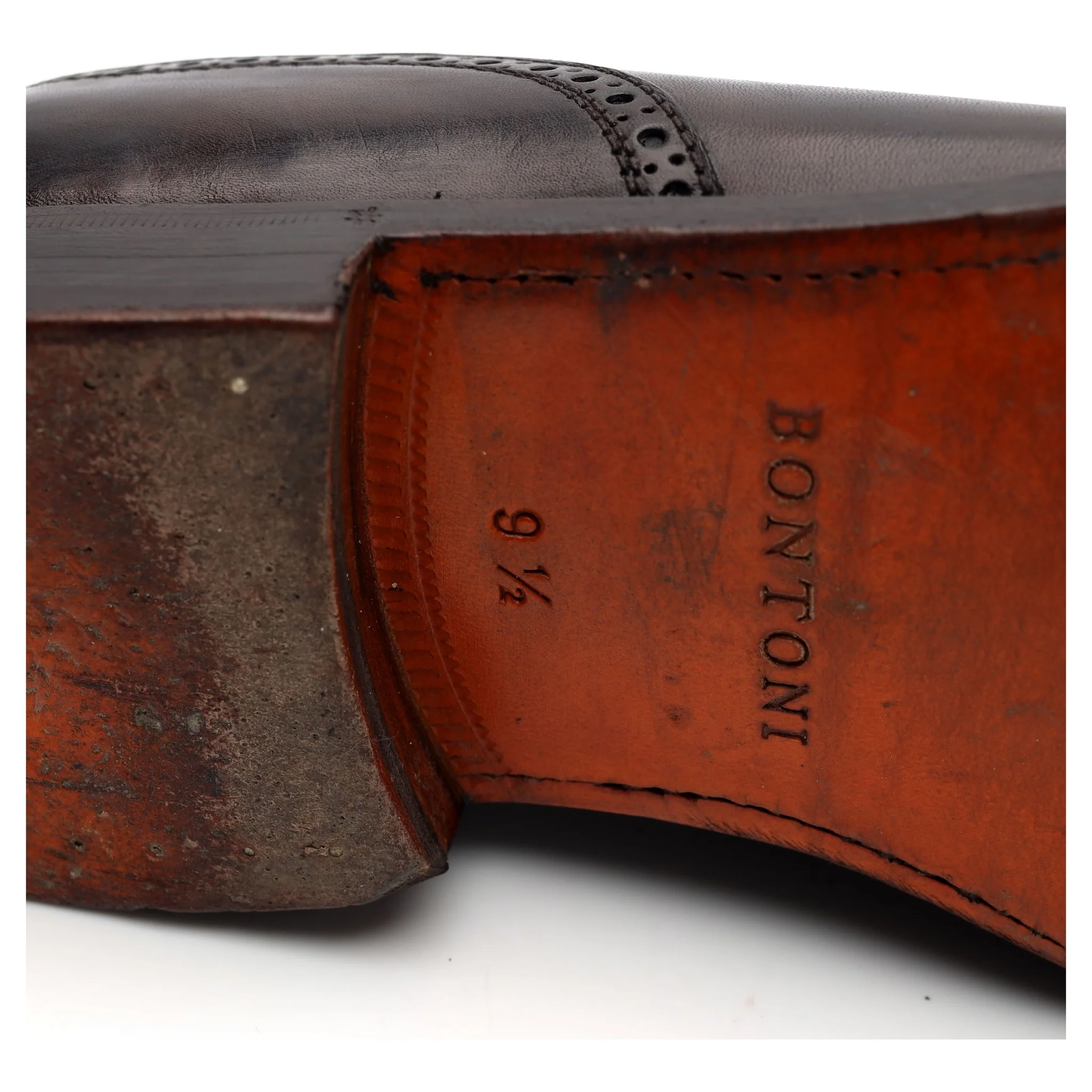 'Del Corso' Dark Brown Museum Leather Oxford UK 9.5 - Image 7