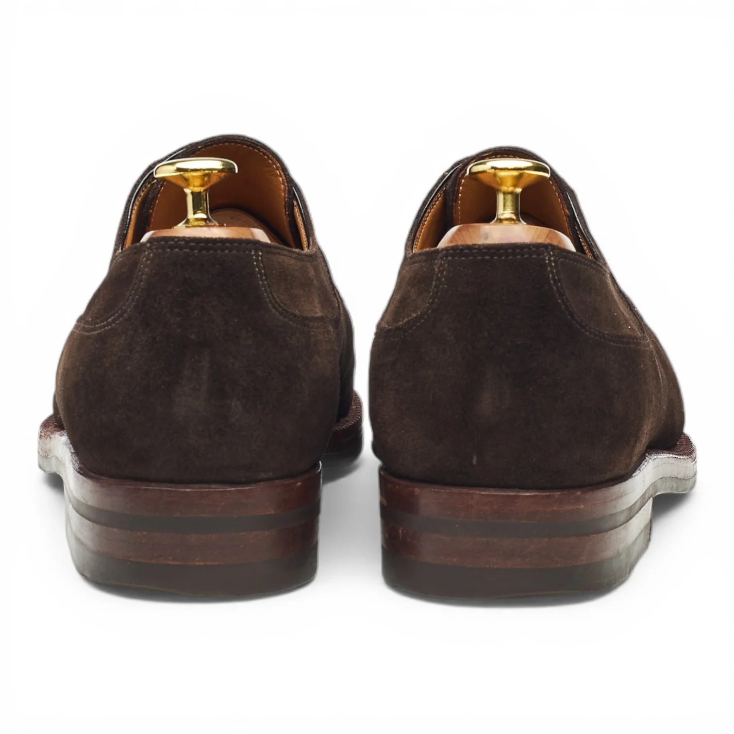 Dark Brown Suede Apron Split Toe Derby UK 8.5 - Image 4