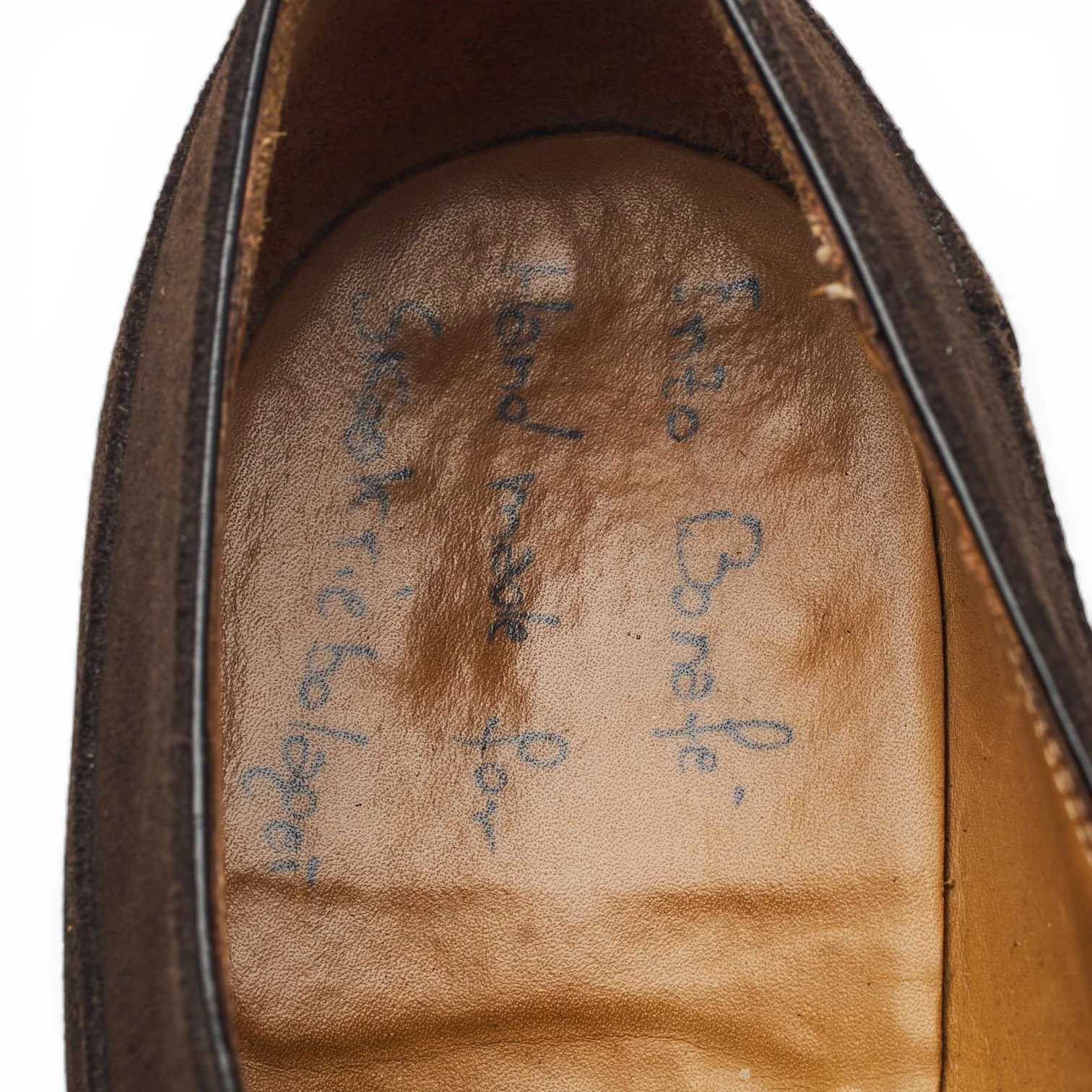 Dark Brown Suede Apron Split Toe Derby UK 8.5 - Image 6