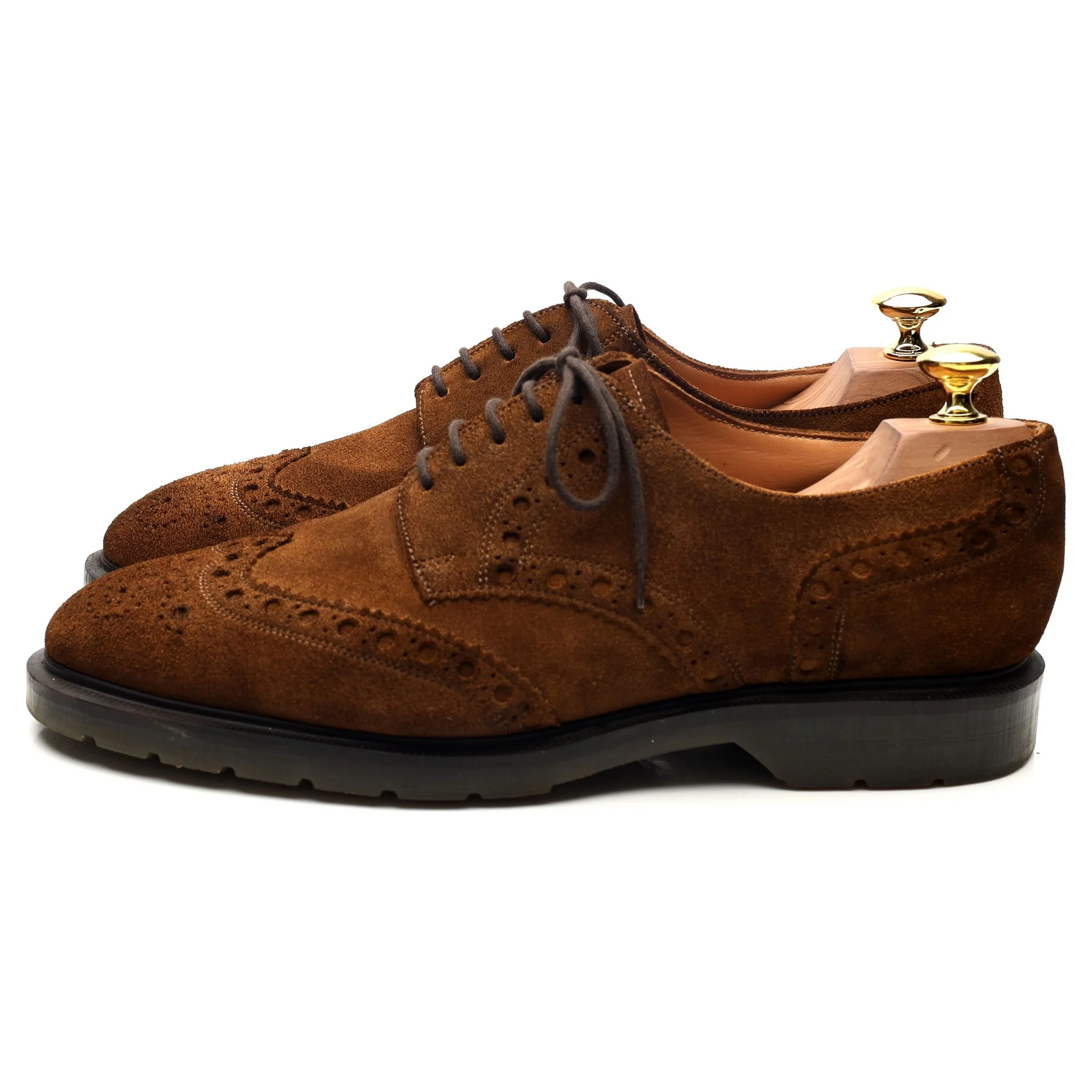 Snuff Brown Suede Derby Brogues UK 8 - Image 2