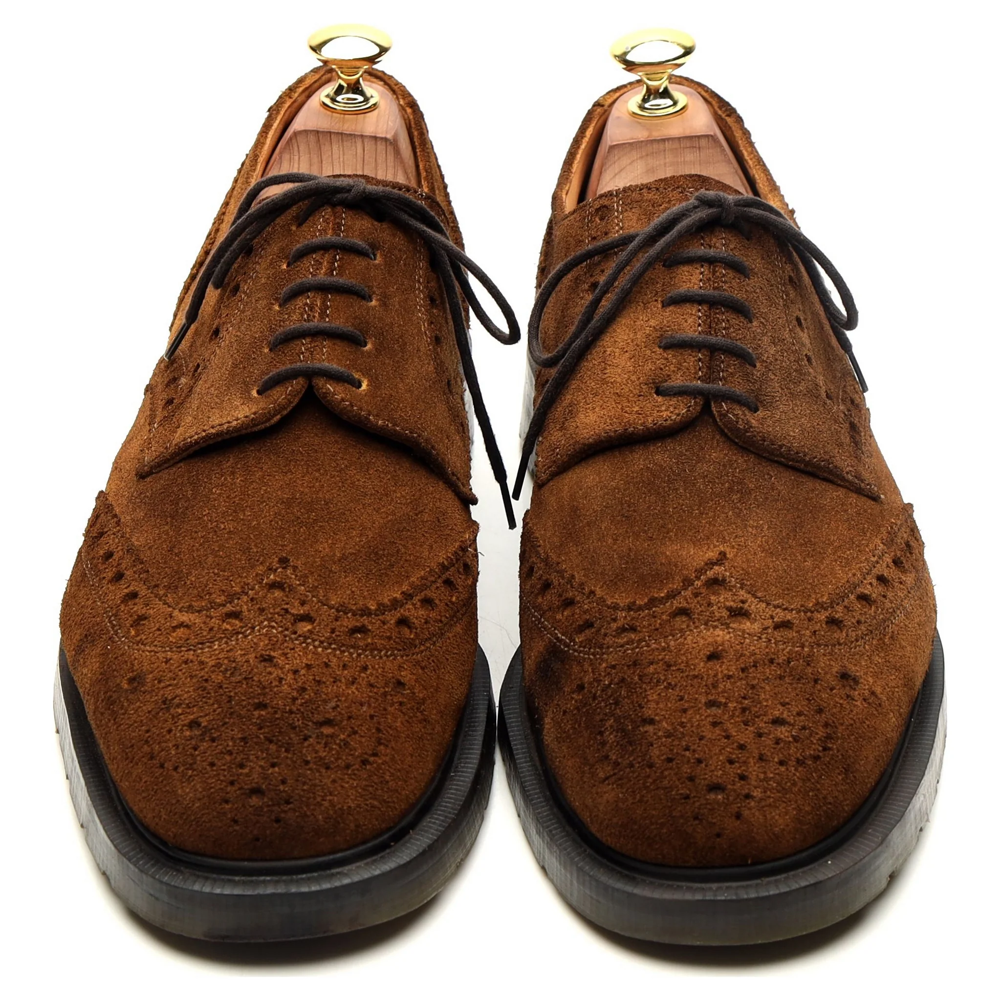 Snuff Brown Suede Derby Brogues UK 8 - Image 9
