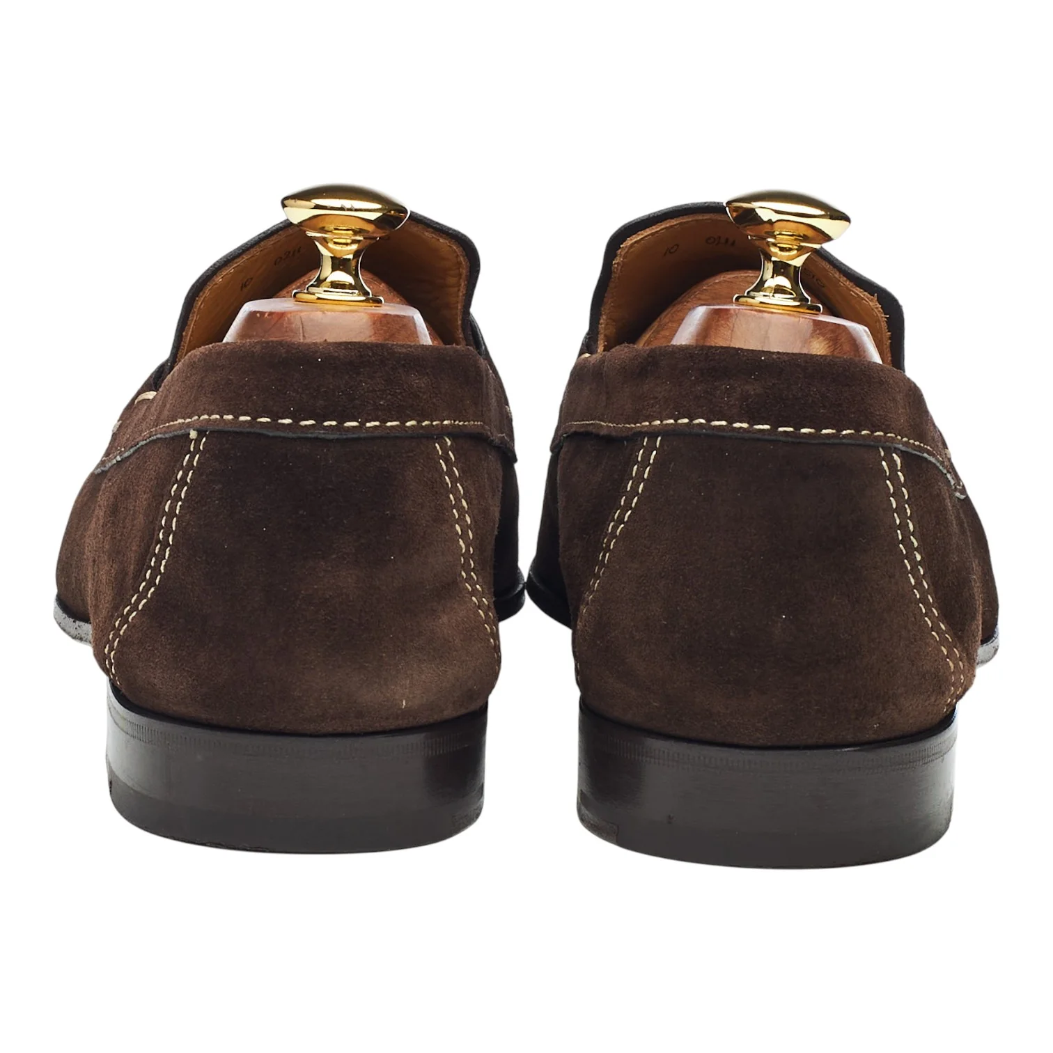 Dark Brown Suede Loafers UK 10 - Image 4