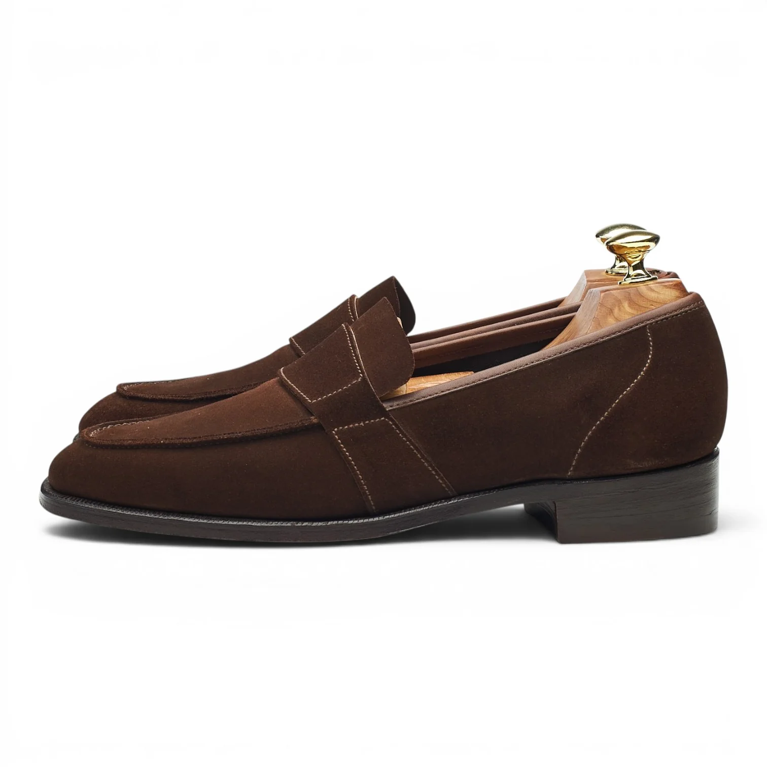 Dark Brown Suede Loafers UK 7.5 E - Image 3