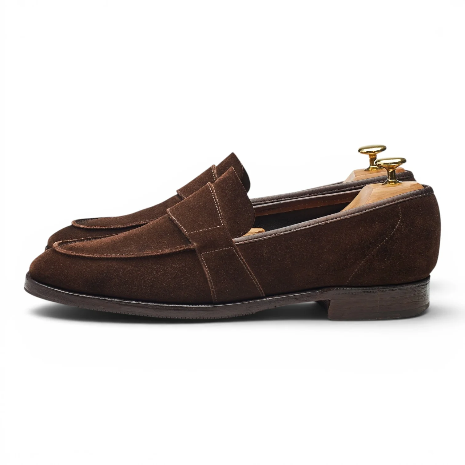 Dark Brown Suede Loafers UK 8.5 E - Image 3