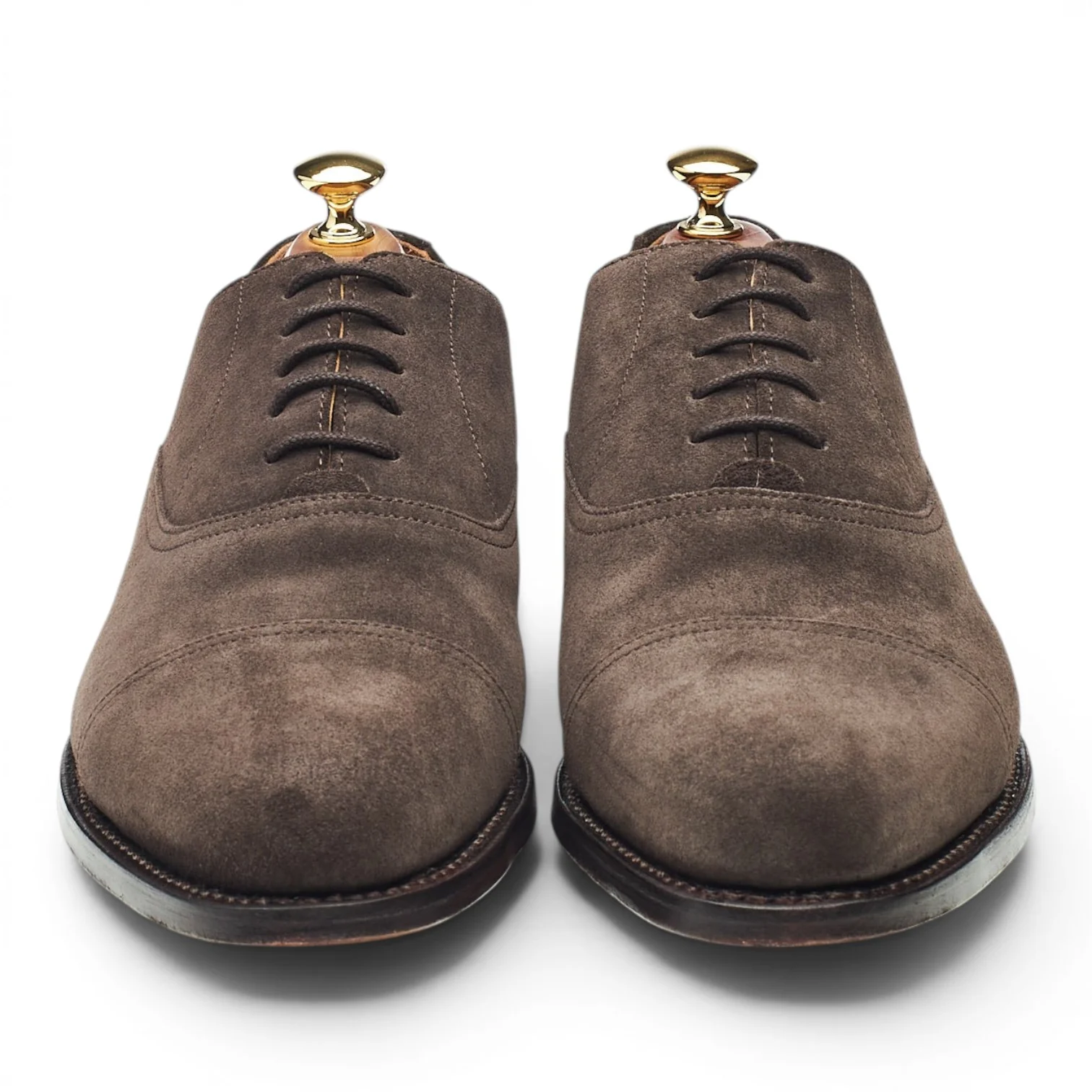 Dark Brown Suede Oxford Brogues UK 9 F - Image 2