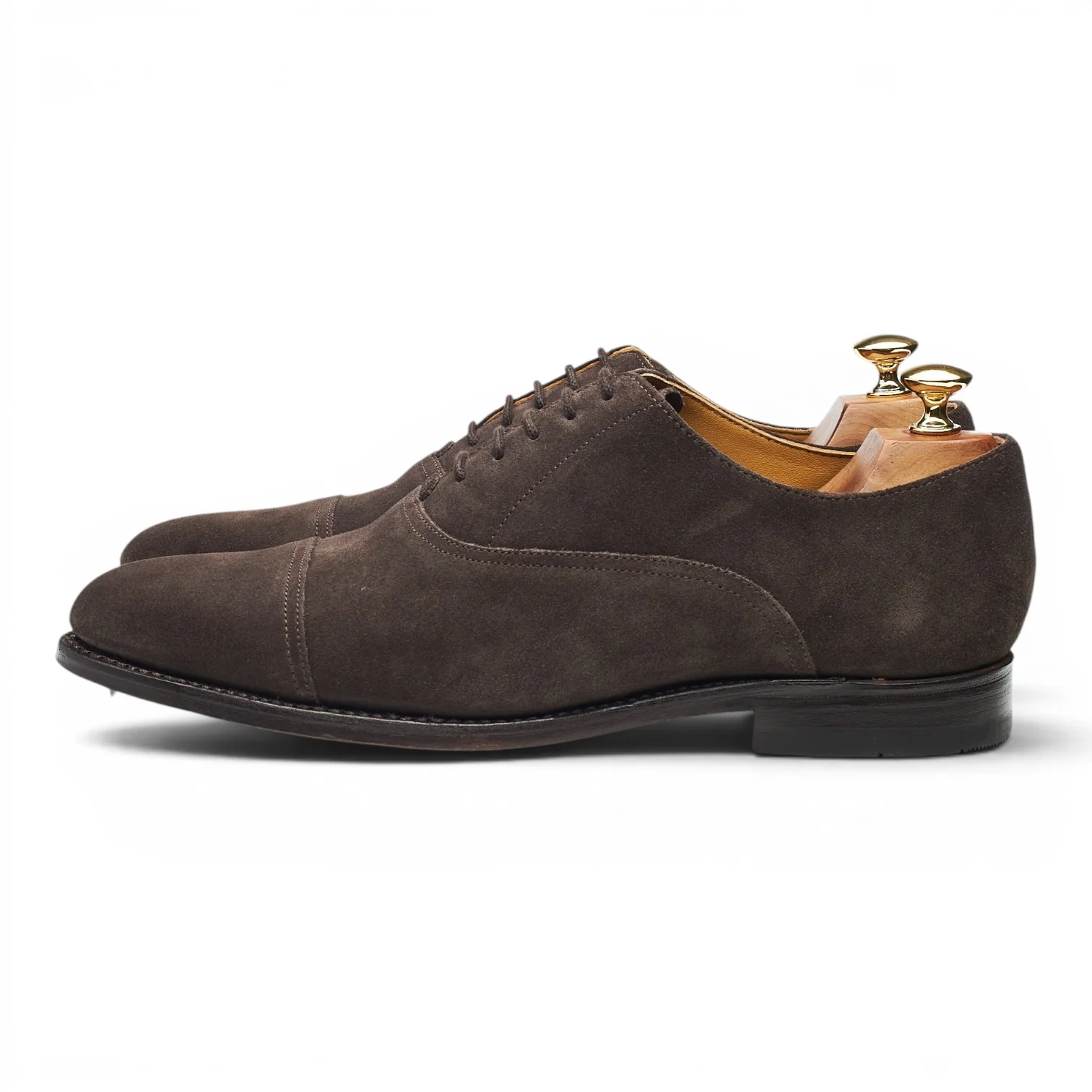 Dark Brown Suede Oxford Brogues UK 9 F - Image 3