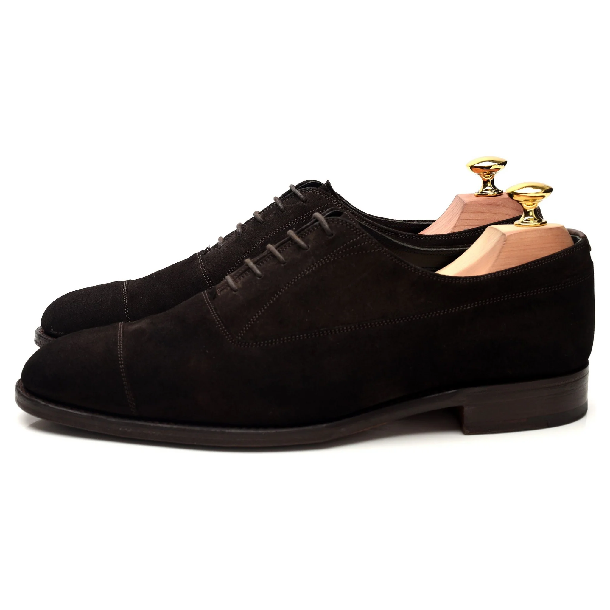Gieves & Hawkes Dark Brown Suede Oxford UK 7 F - Image 3