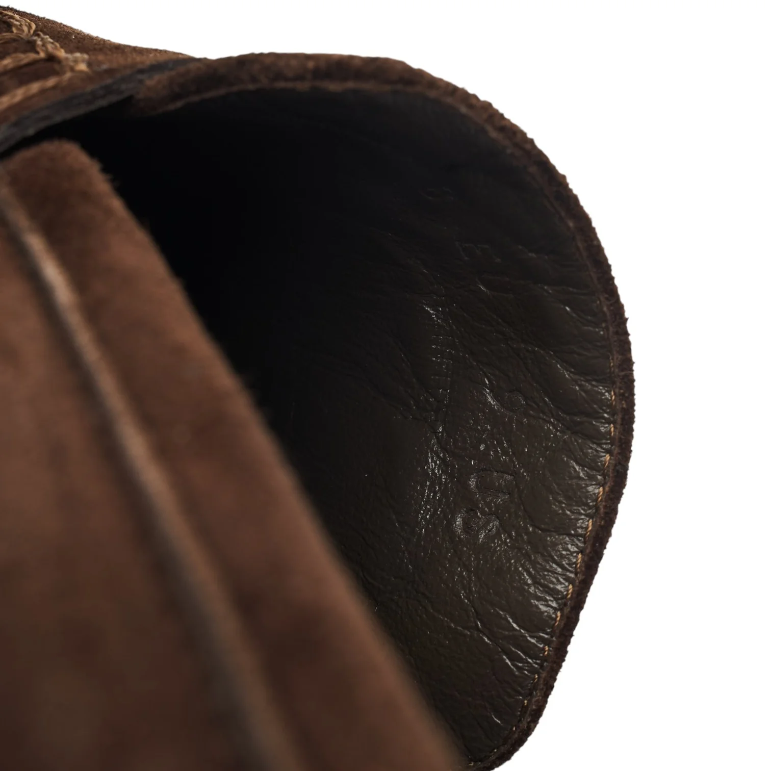 Dark Brown Suede Penny Loafers UK 8 - Image 7