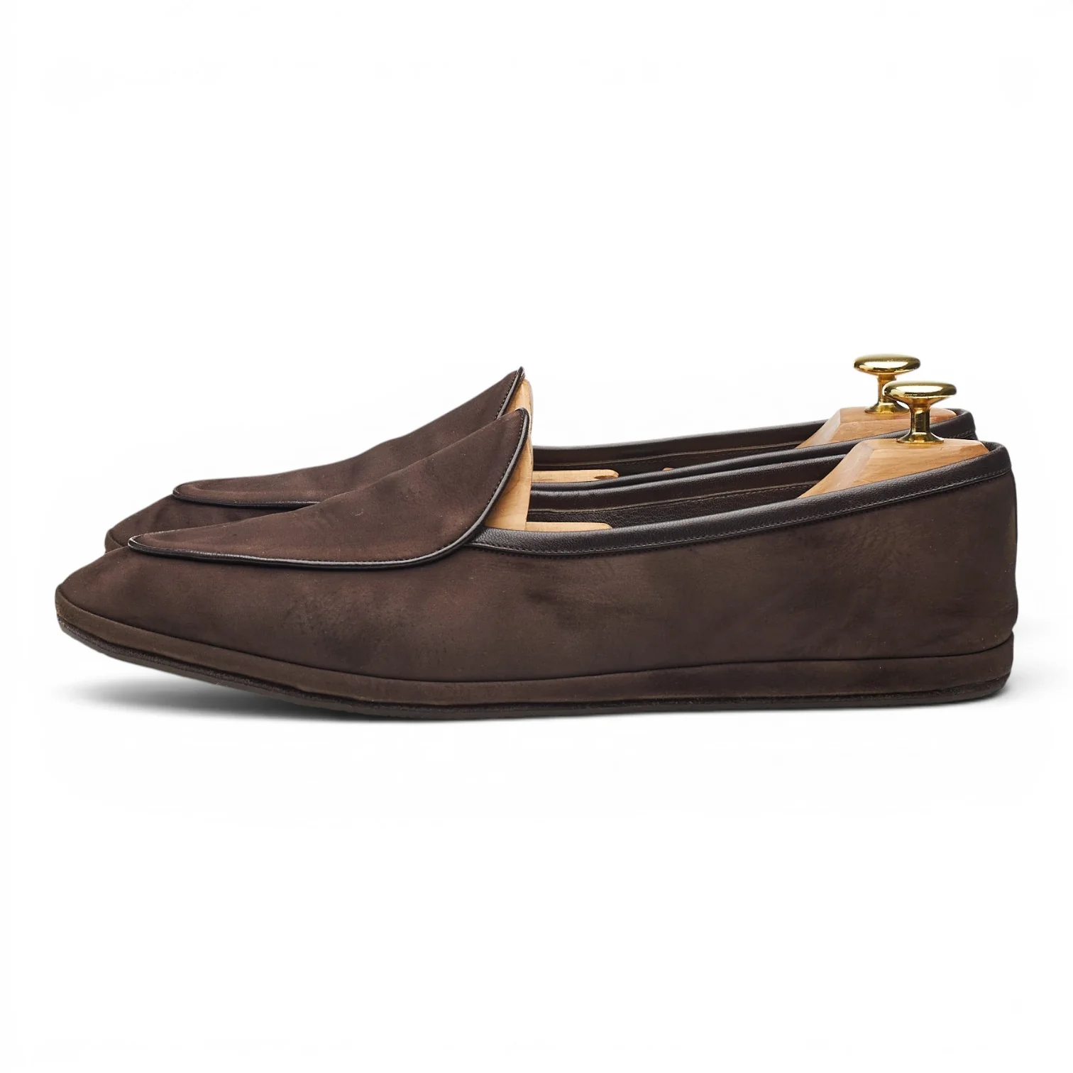 'Sagan Classic' Dark Brown Suede Slip On Loafers UK 8 / UK 8.5 - Image 3