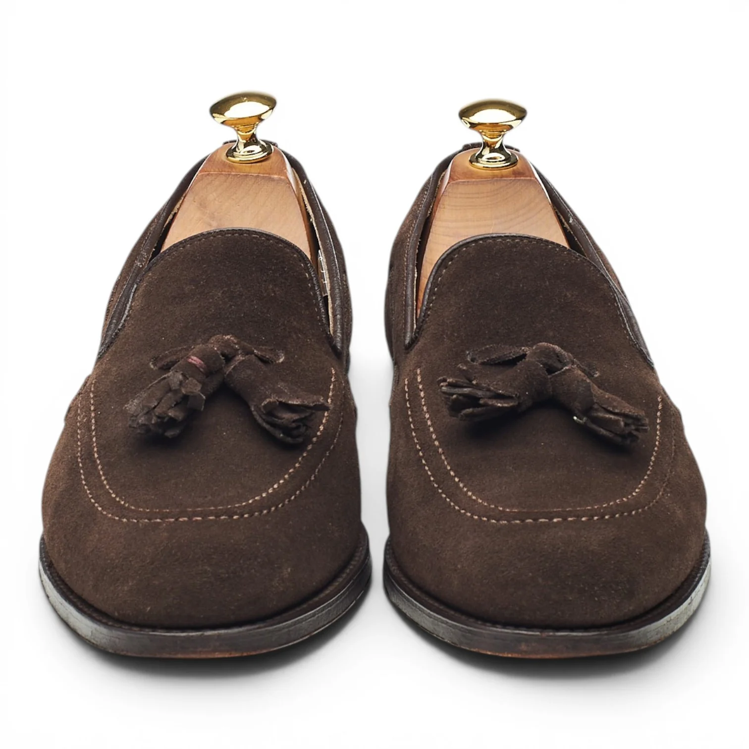 Charles Tyrwhitt Dark Brown Suede Tassel Loafers UK 6.5 F - Image 2