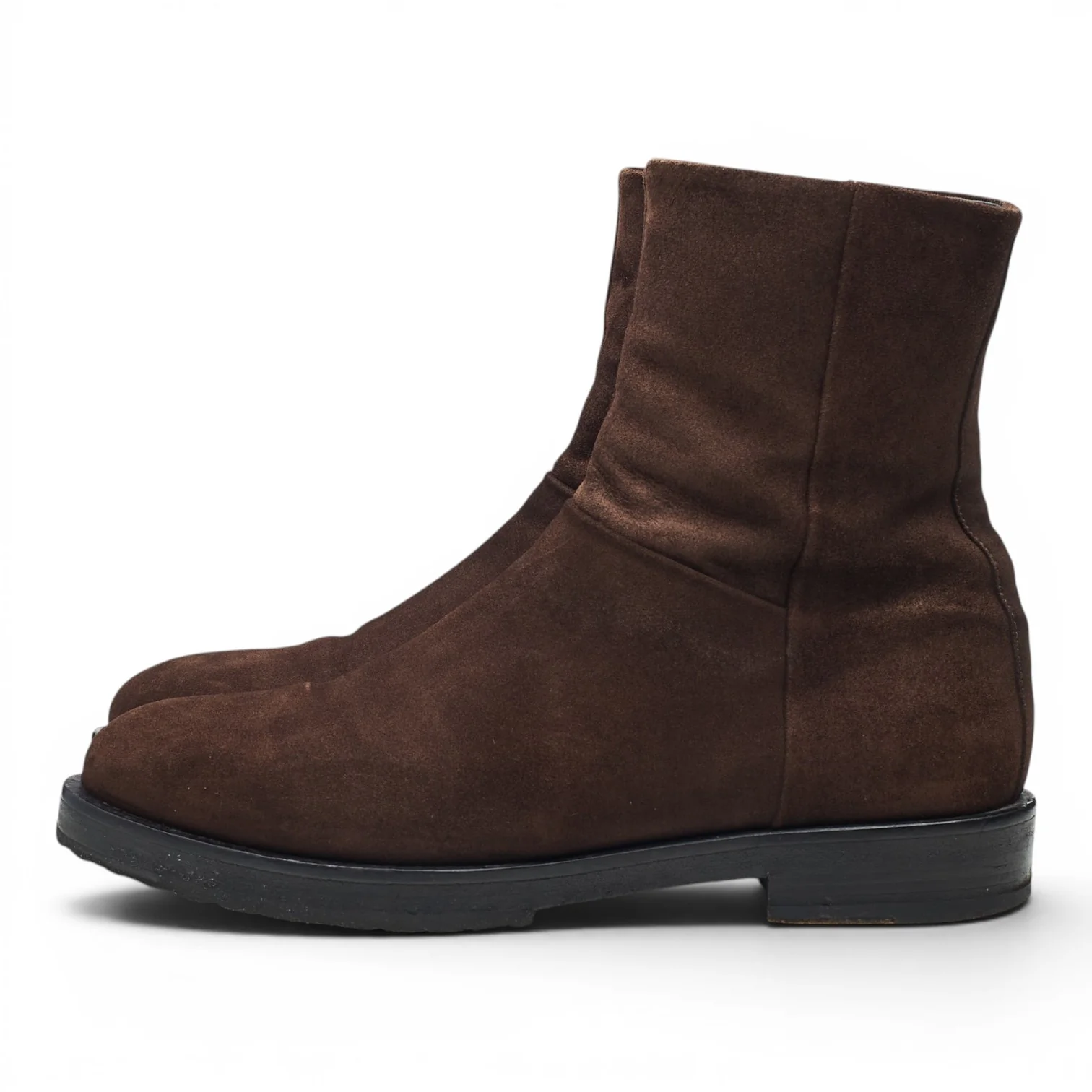 Dark Brown Suede Zip Up Boots UK 7 EU 41 - Image 3