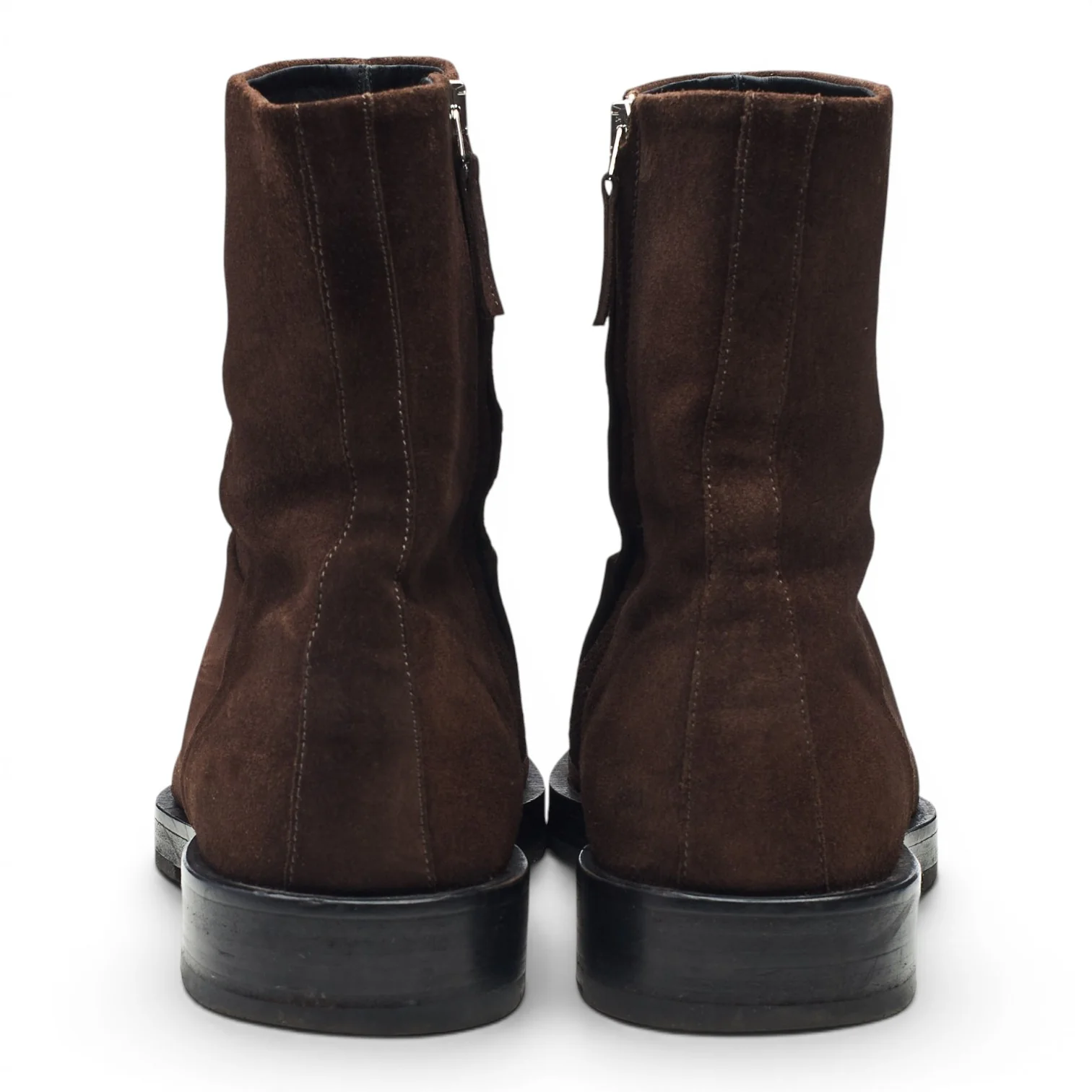 Dark Brown Suede Zip Up Boots UK 7 EU 41 - Image 4