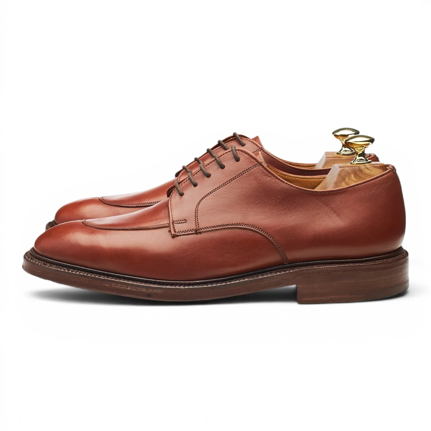 'Dartmoor' Tan Brown Leather Split Toe Derby UK 7 F - Image 3