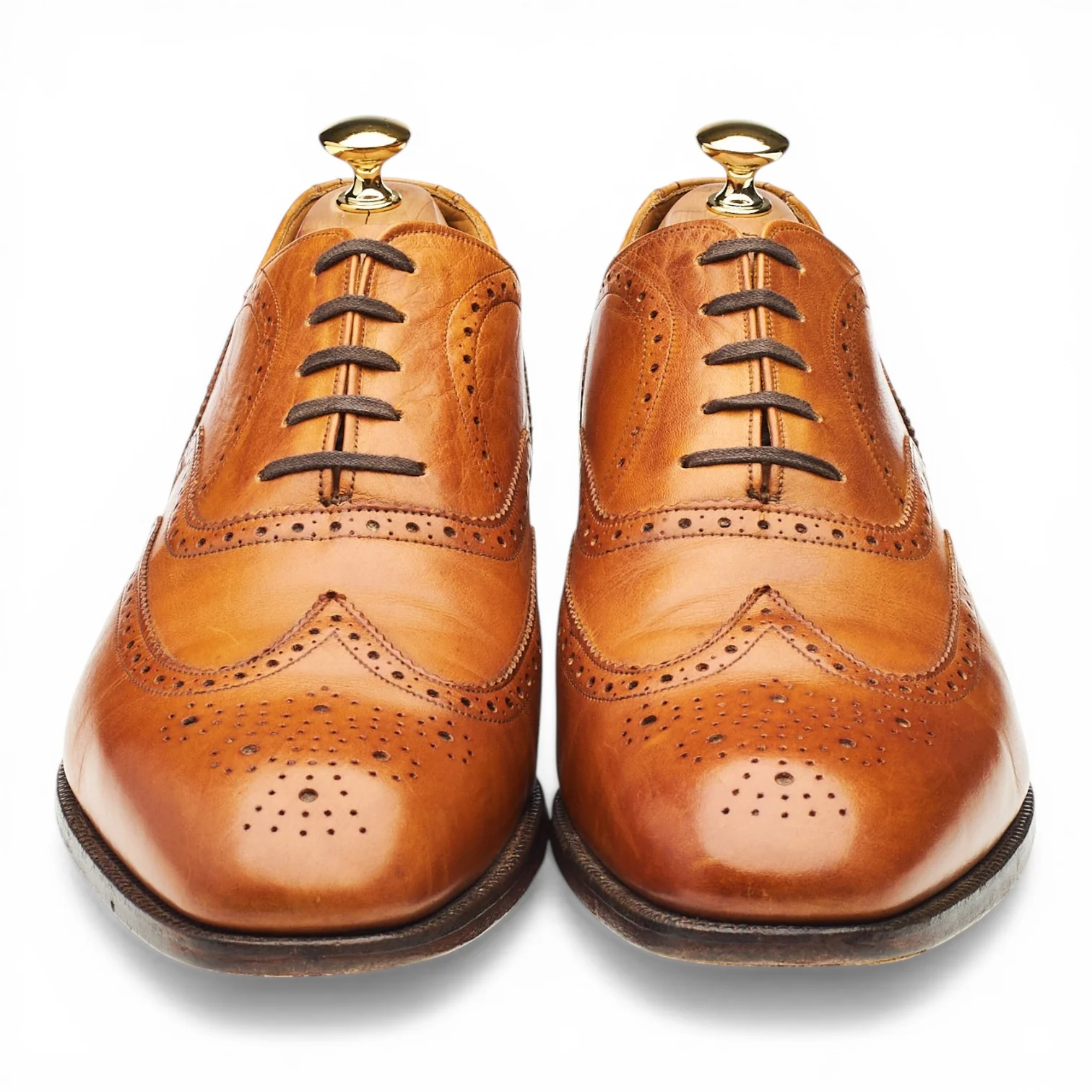 'Dartmouth' Tan Brown Leather Oxford Brogues UK 11 F - Image 2