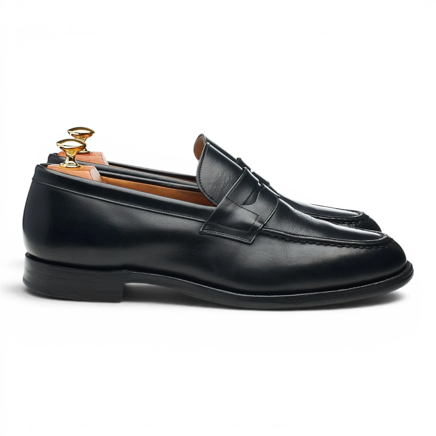 'Darwin' Black Leather Loafers UK 9 H