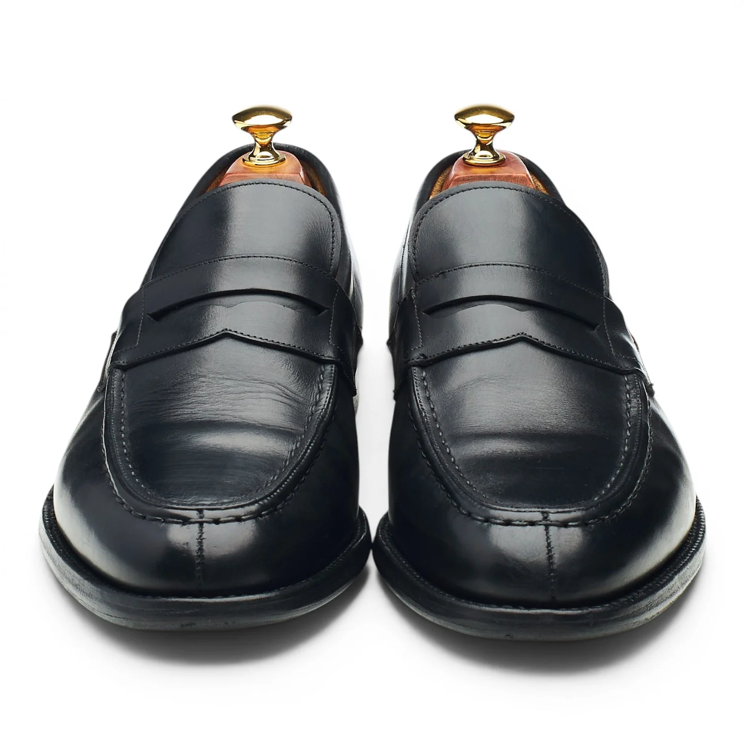 'Darwin' Black Leather Loafers UK 9 H - Image 2