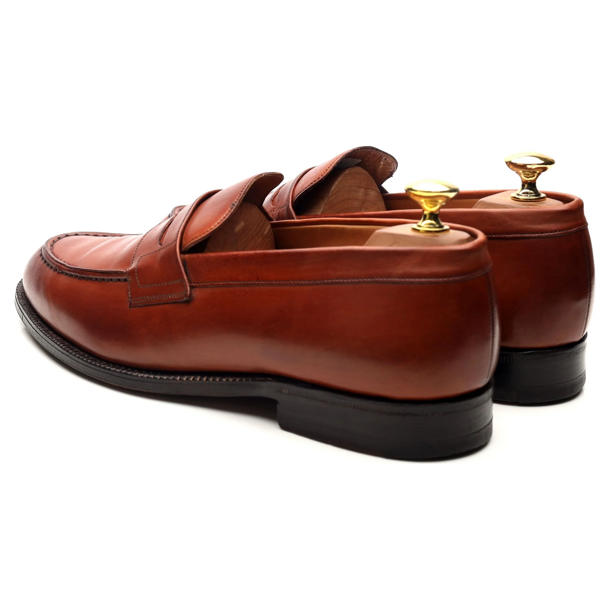 'Darwin' Tan Brown Leather Loafers UK 8.5 F - Image 3