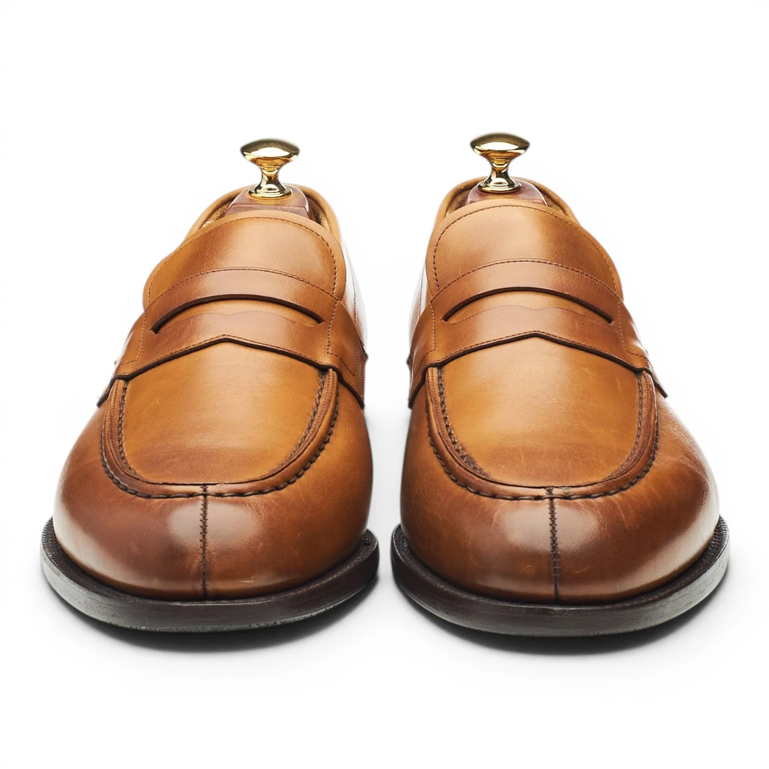 'Darwin' Tan Brown Leather Loafers UK 9.5 H - Image 2