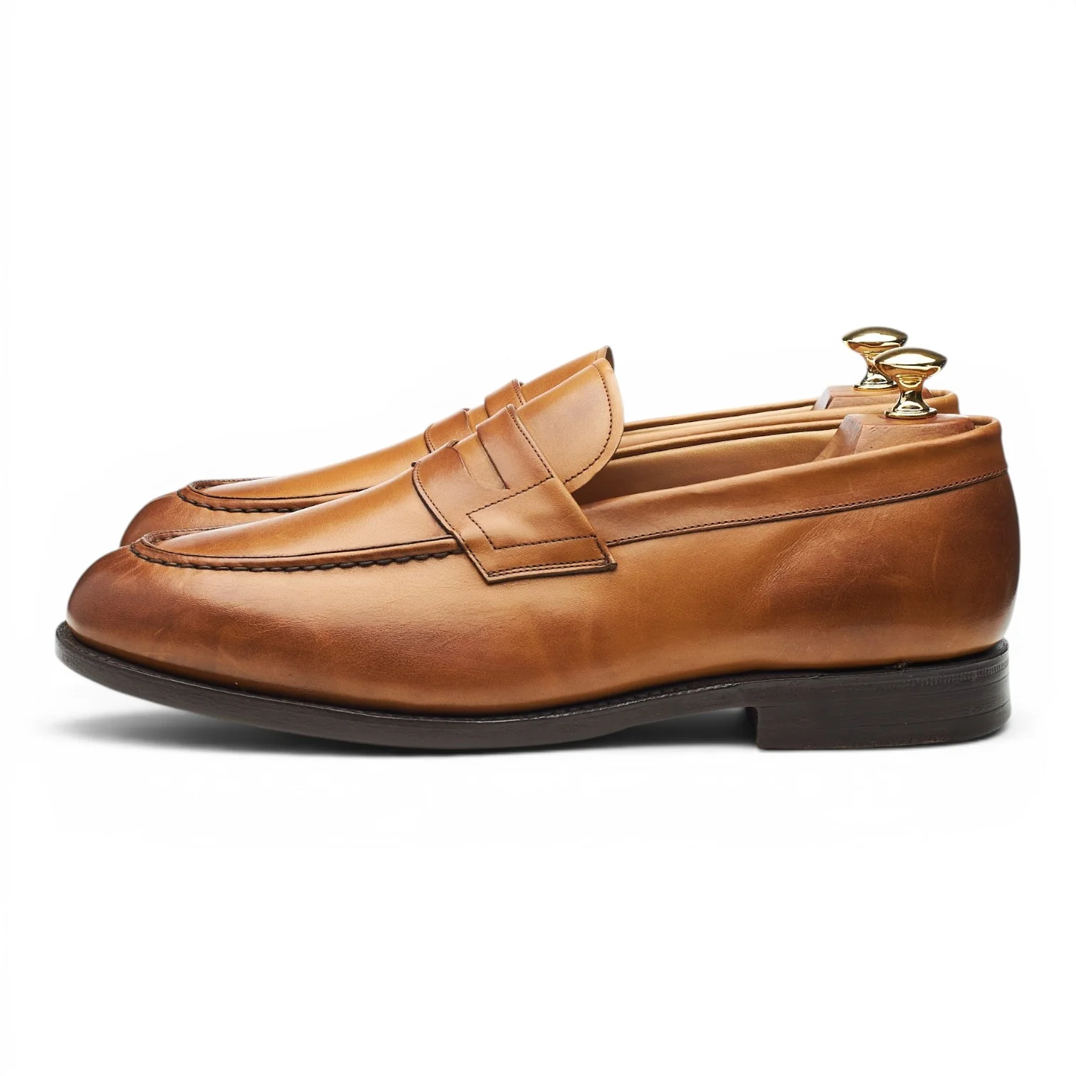 'Darwin' Tan Brown Leather Loafers UK 9.5 H - Image 3