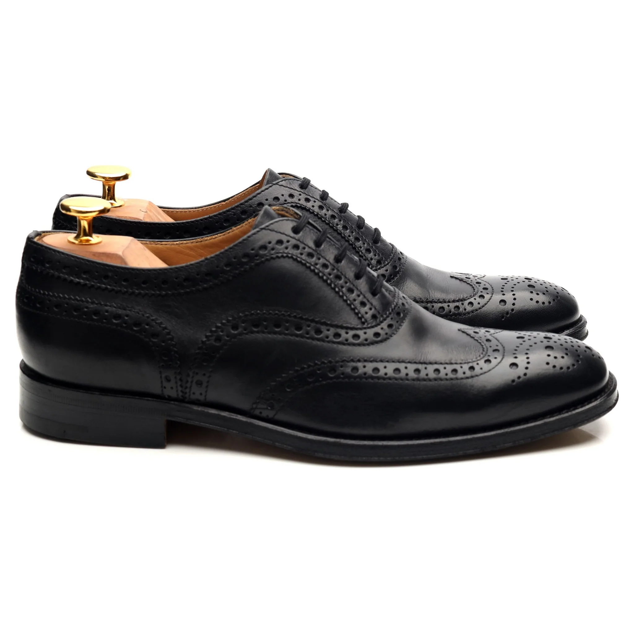 Women's 'Davina' Black Leather Brogues UK 5.5 EU 38.5 - Image 6