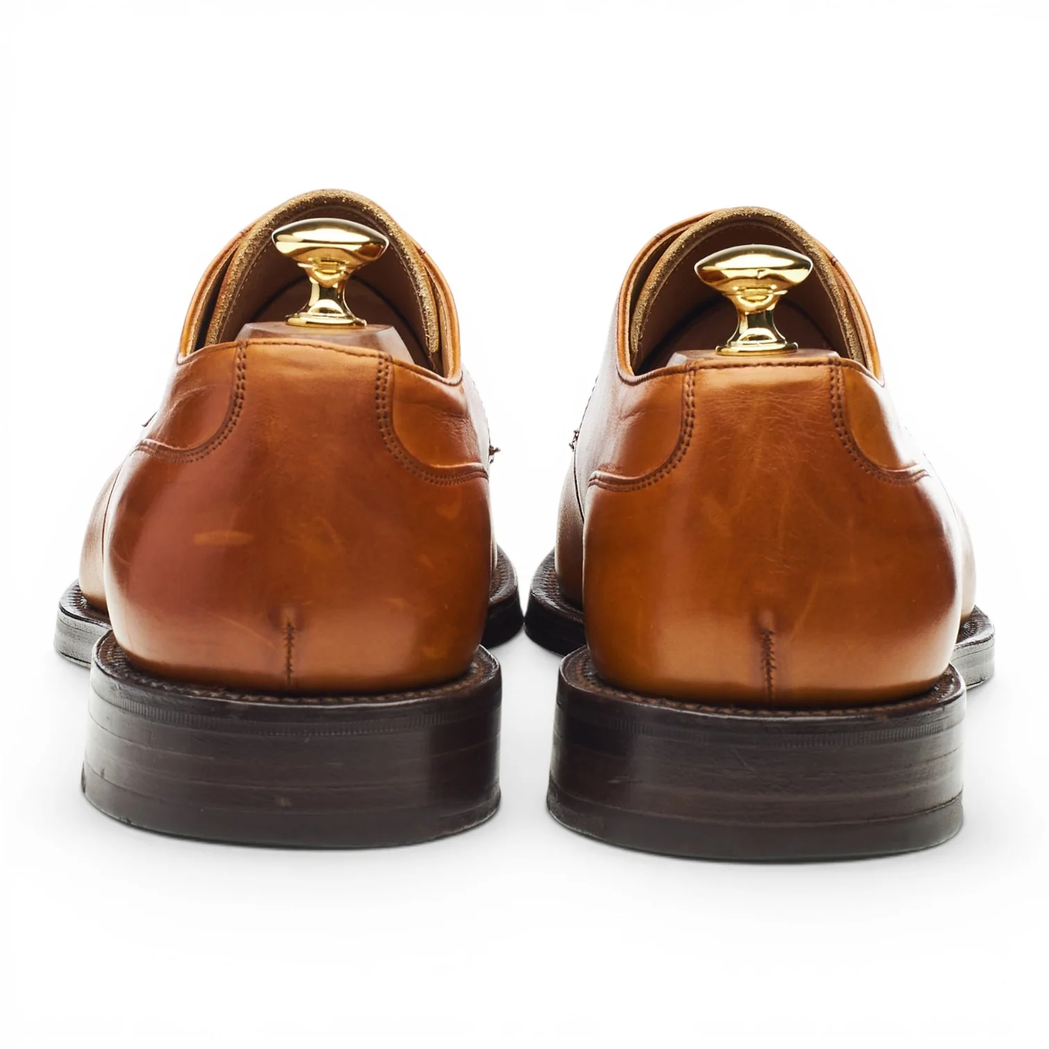 'Deacon' Tan Brown Leather Cap Toe Derby UK 10 F - Image 4