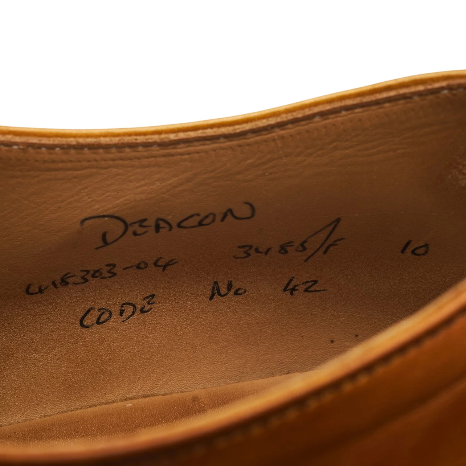'Deacon' Tan Brown Leather Cap Toe Derby UK 10 F - Image 7