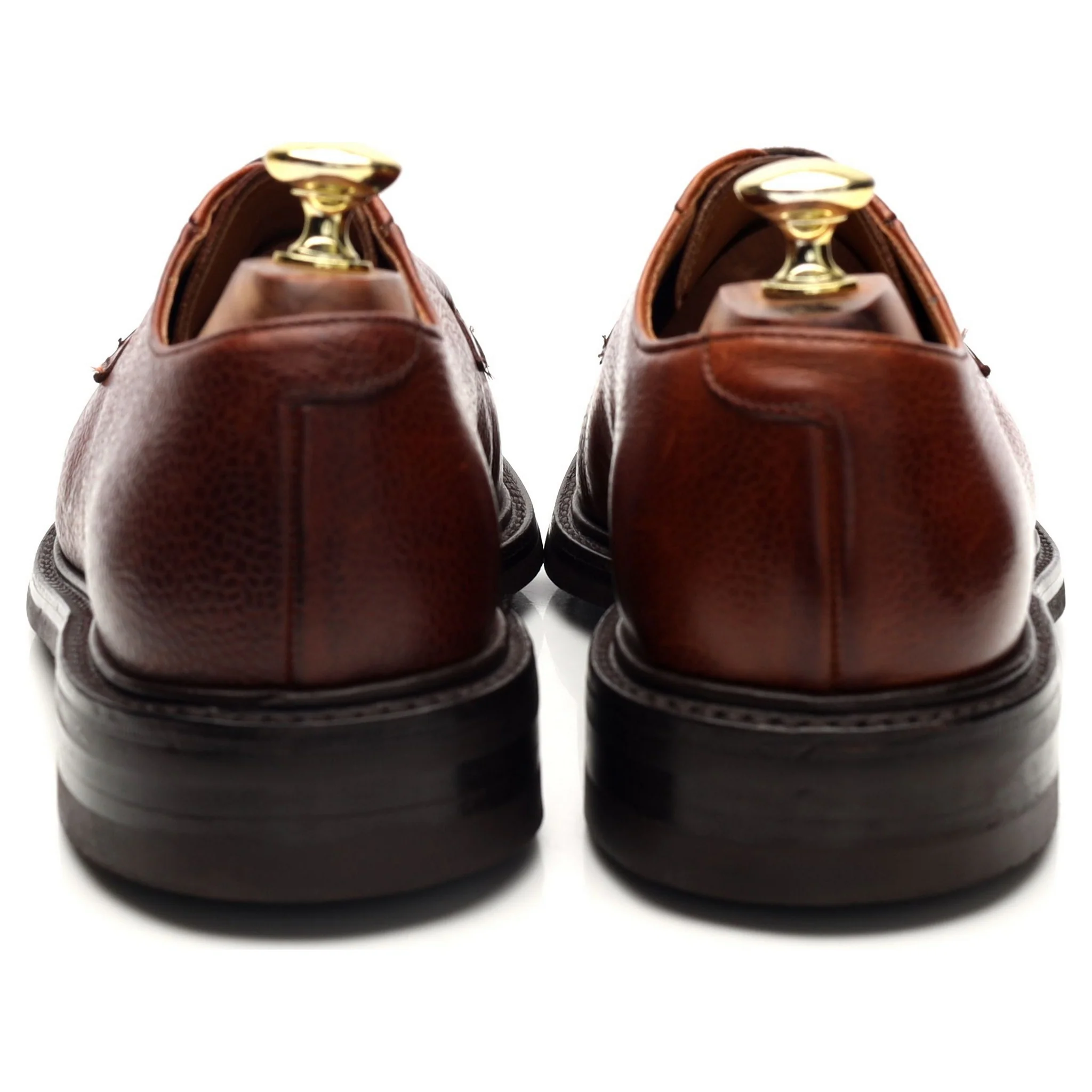 'Deal' Tan Brown Grain Leather Derby UK 7 F - Image 4