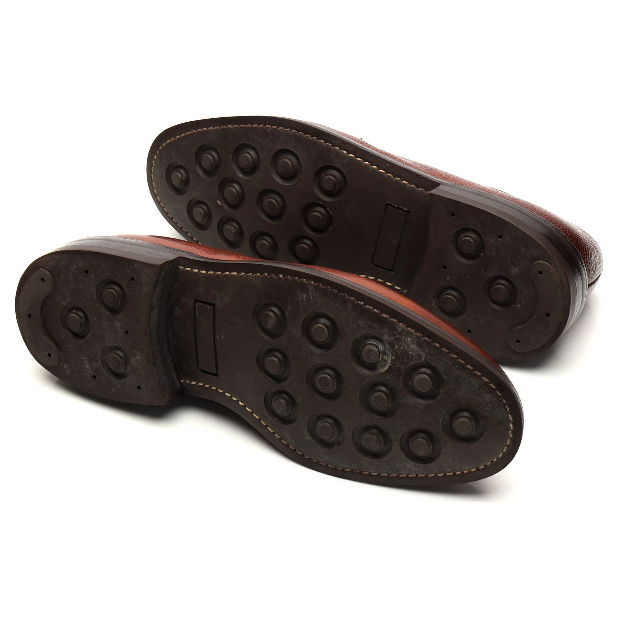 'Deal' Tan Brown Grain Leather Derby UK 7 F - Image 5