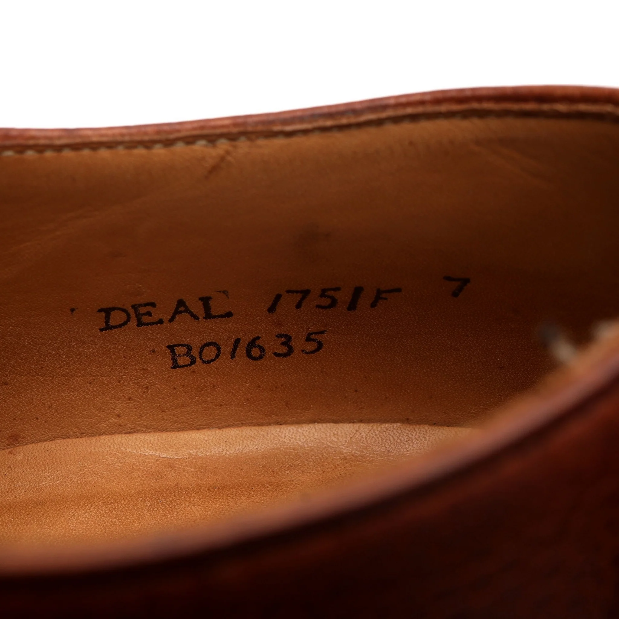 'Deal' Tan Brown Grain Leather Derby UK 7 F - Image 7