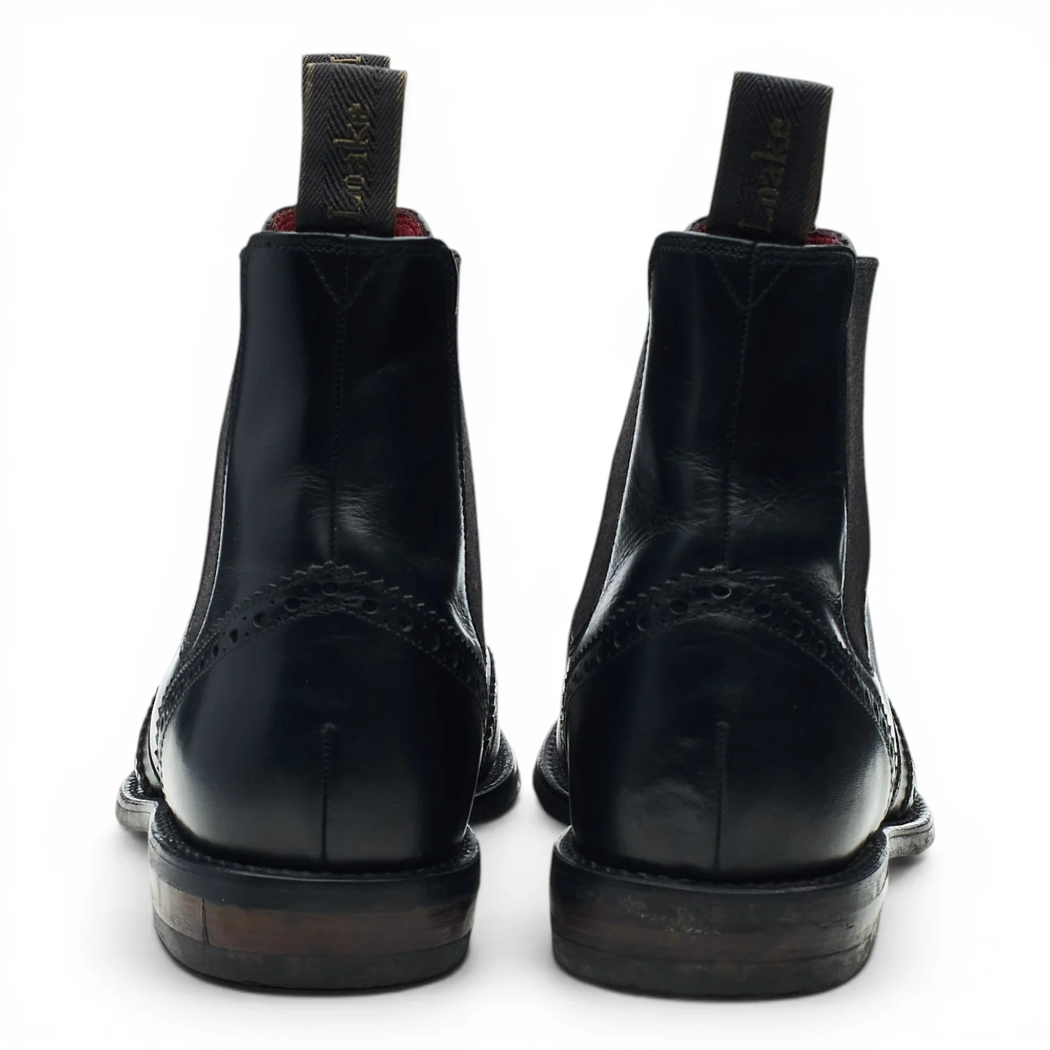 Design 'Hoskins' Black Leather Chelsea Boots UK 8 F - Image 4