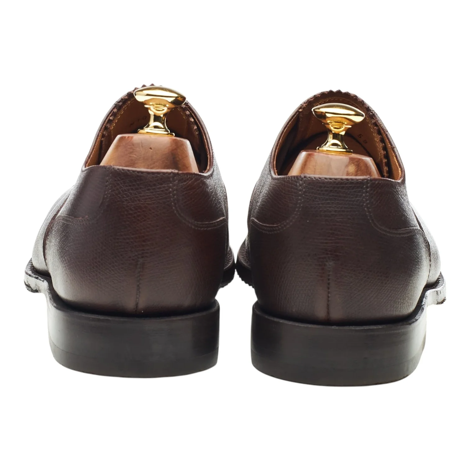 Design 'Morse' Brown Grain Leather Oxford UK 10 G - Image 4
