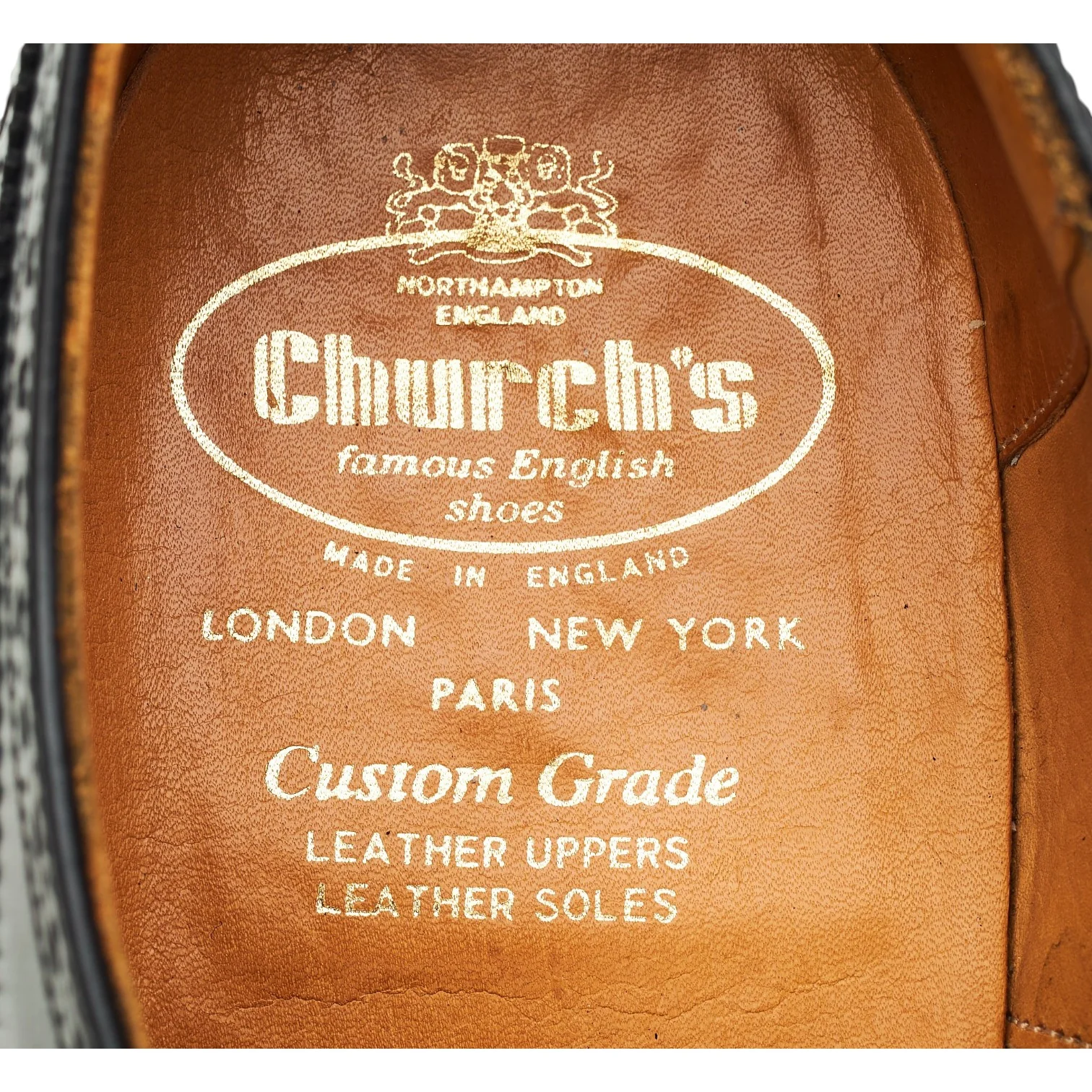 'Diplomat' Black Leather Oxford Brogues UK 10.5 F - Image 6