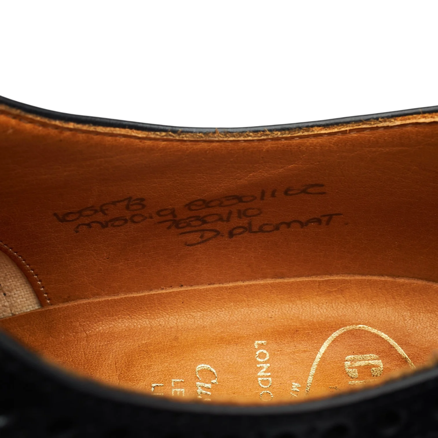 'Diplomat' Black Leather Oxford Brogues UK 10.5 F - Image 7