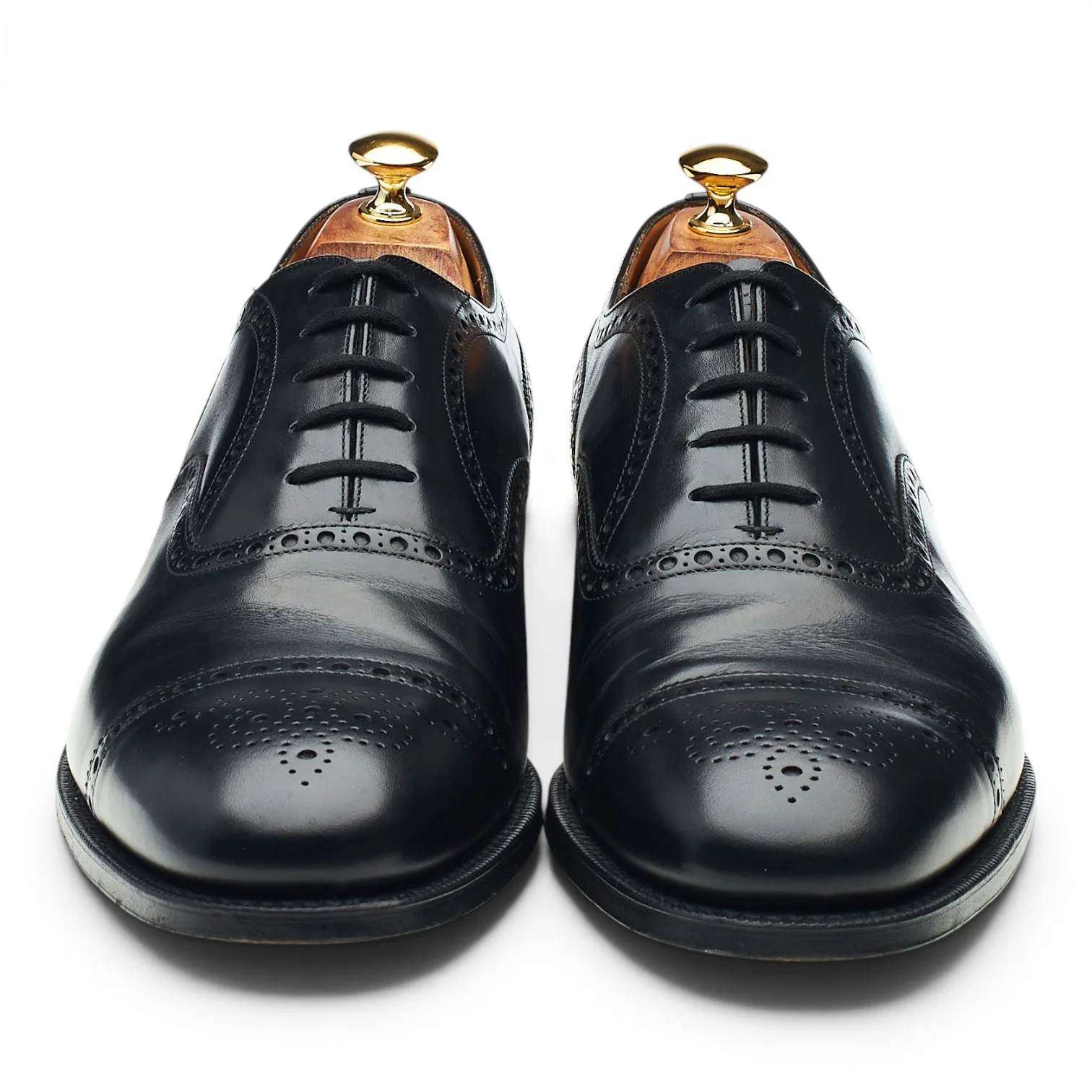 'Diplomat' Black Leather Oxford Brogues UK 10.5 G - Image 2