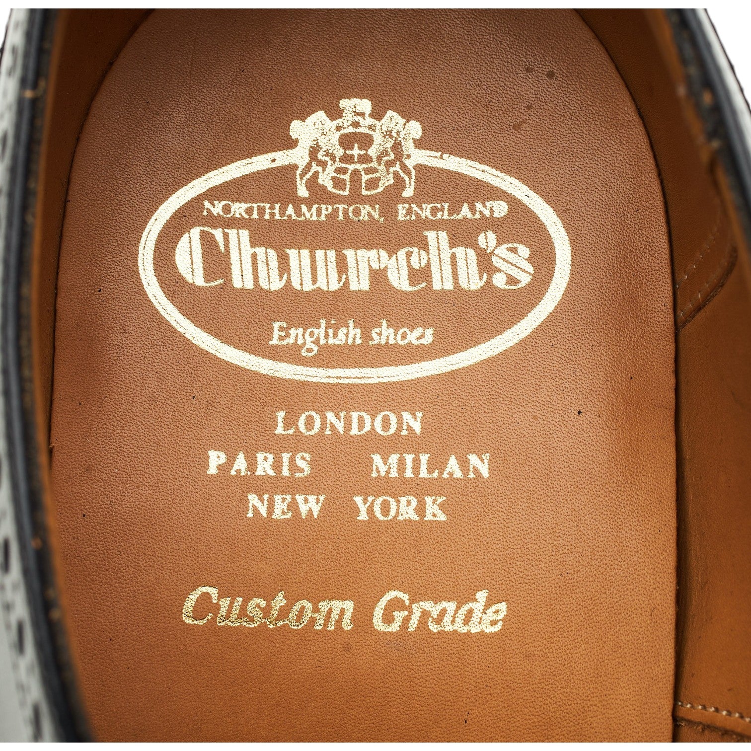 'Diplomat' Black Leather Oxford Brogues UK 10.5 G - Image 6