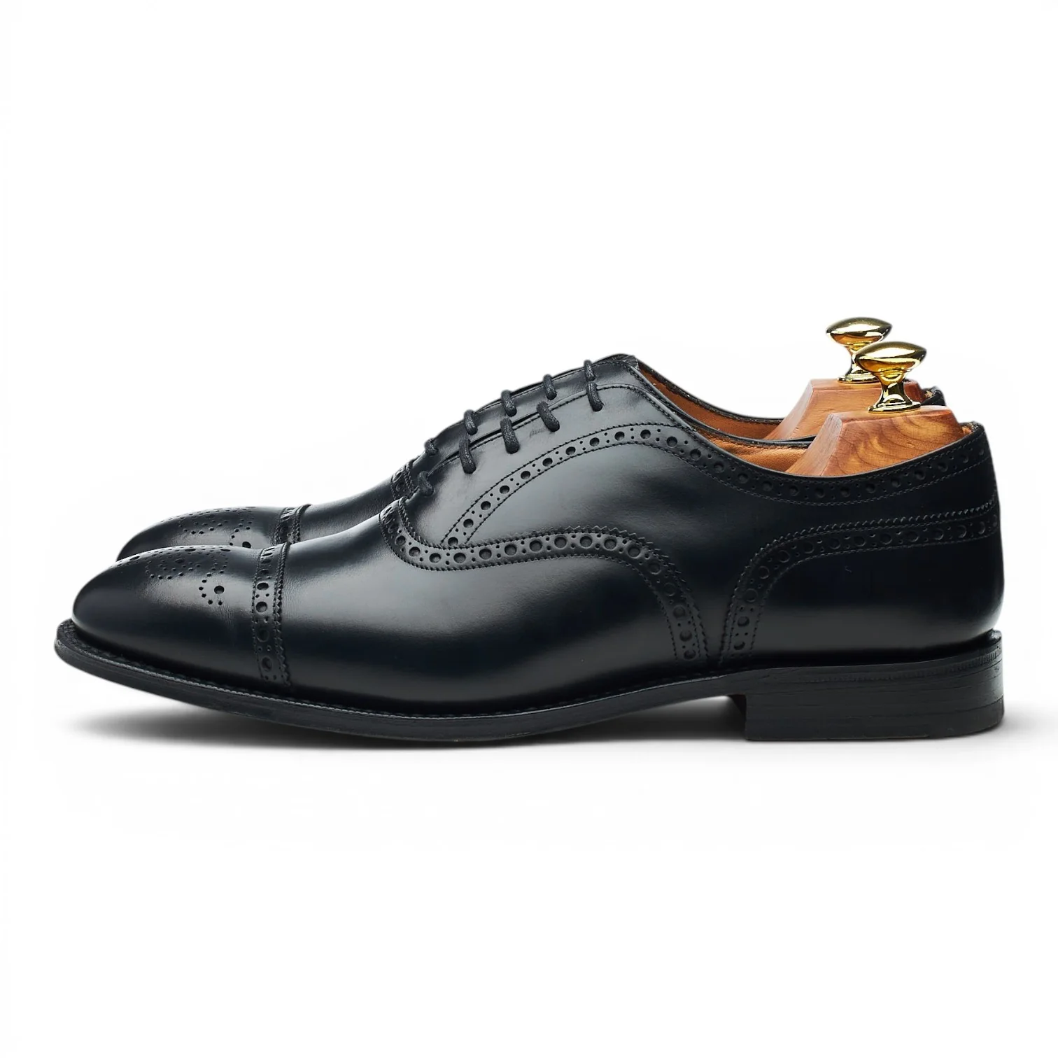 'Diplomat' Black Leather Oxford Brogues UK 7.5 F - Image 3