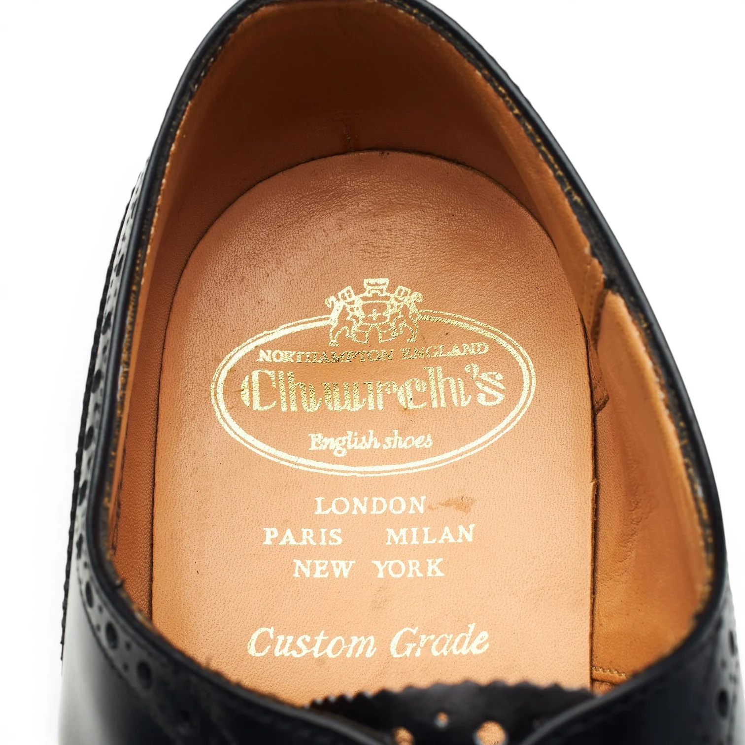 'Diplomat' Black Leather Oxford Brogues UK 7.5 F - Image 6