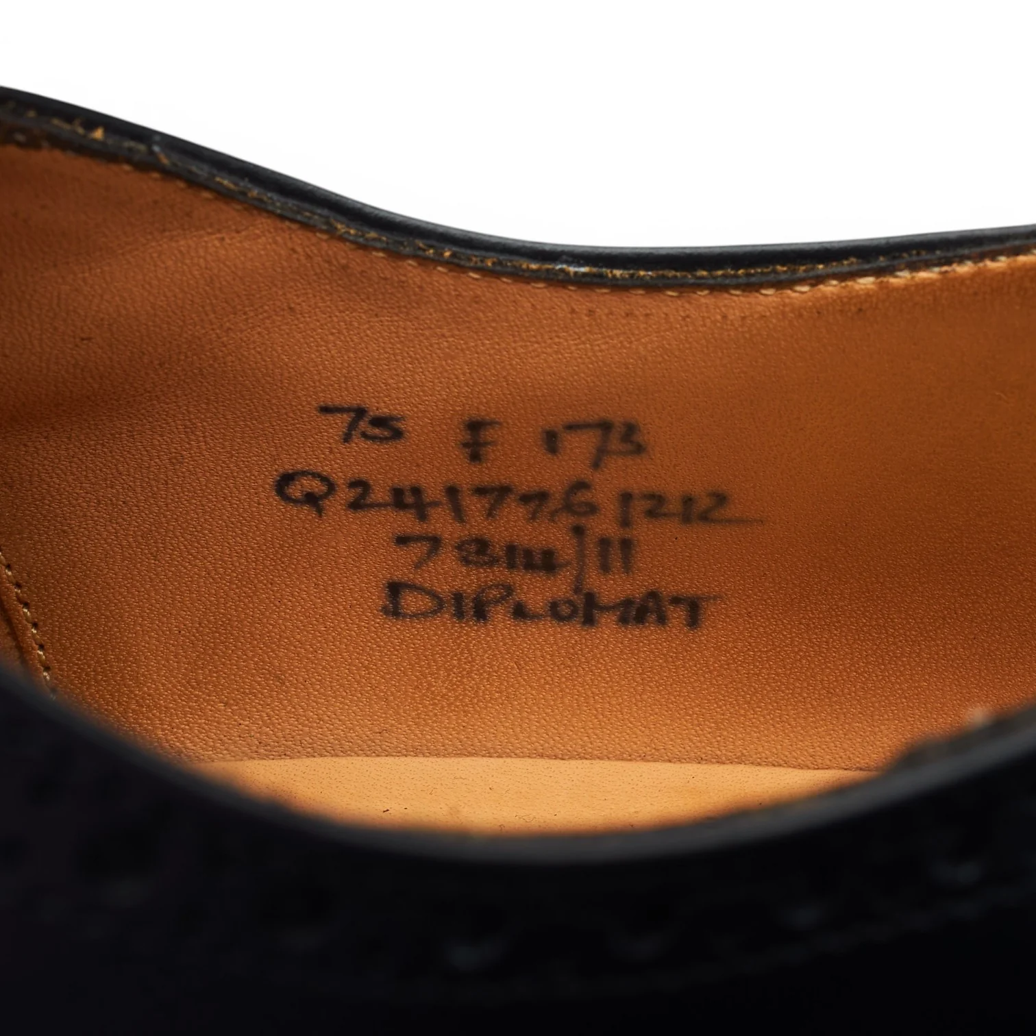'Diplomat' Black Leather Oxford Brogues UK 7.5 F - Image 7