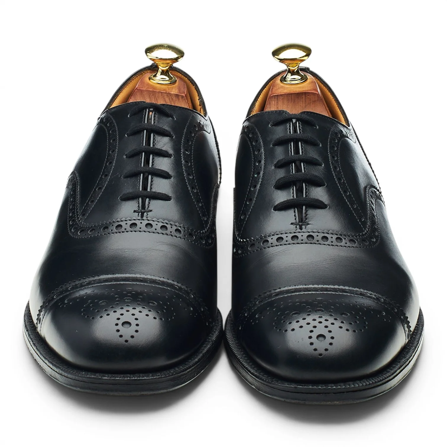 'Diplomat' Black Leather Oxford Brogues UK 8.5 F - Image 2