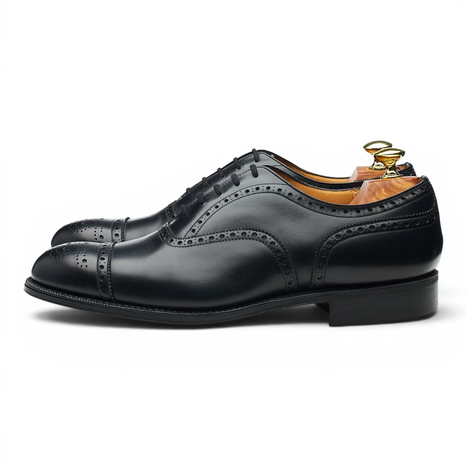 'Diplomat' Black Leather Oxford Brogues UK 8.5 F - Image 3