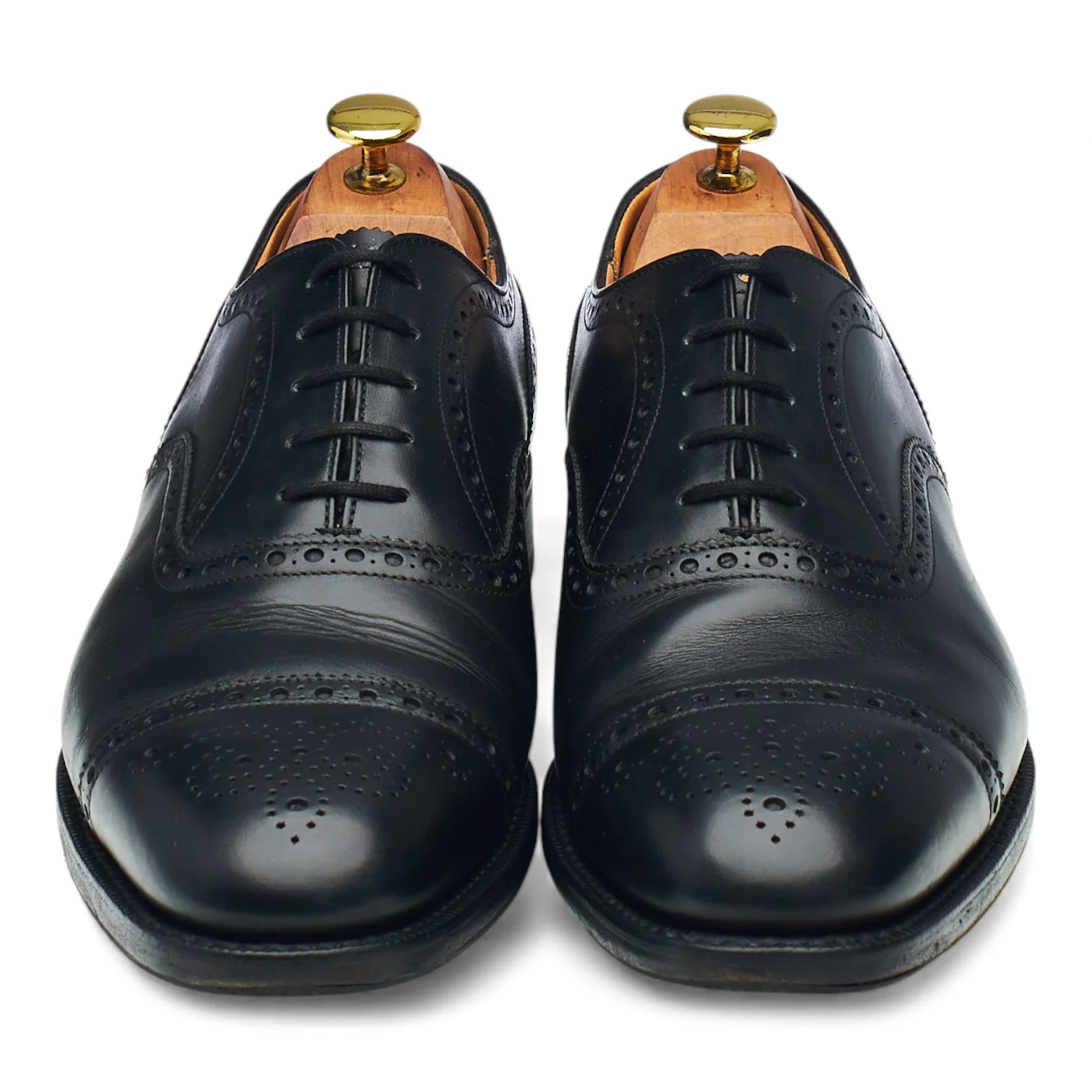 'Diplomat' Black Leather Oxford Brogues UK 8.5 G - Image 2