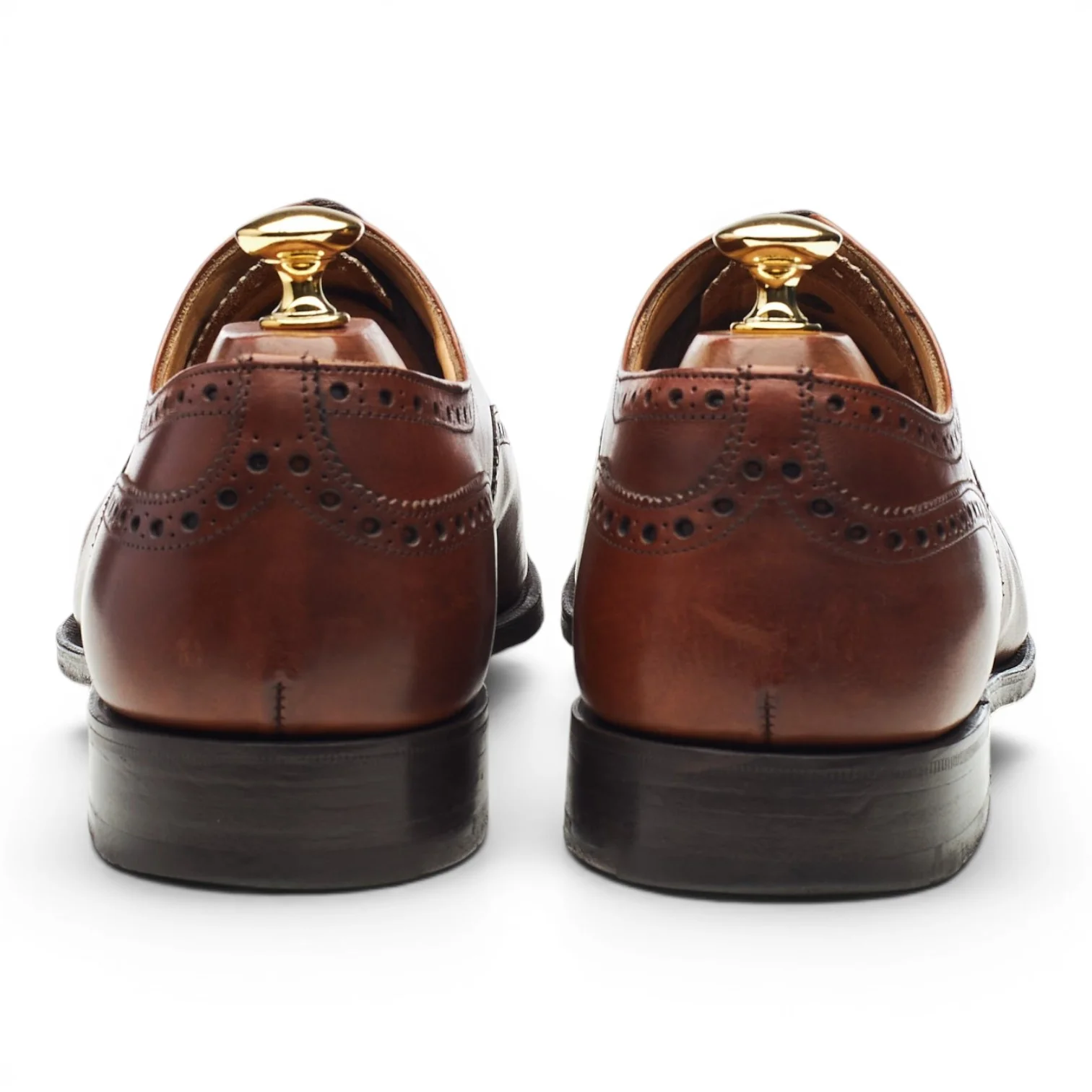 'Diplomat' Tan Brown Leather Oxford Brogues UK 9 F - Image 4