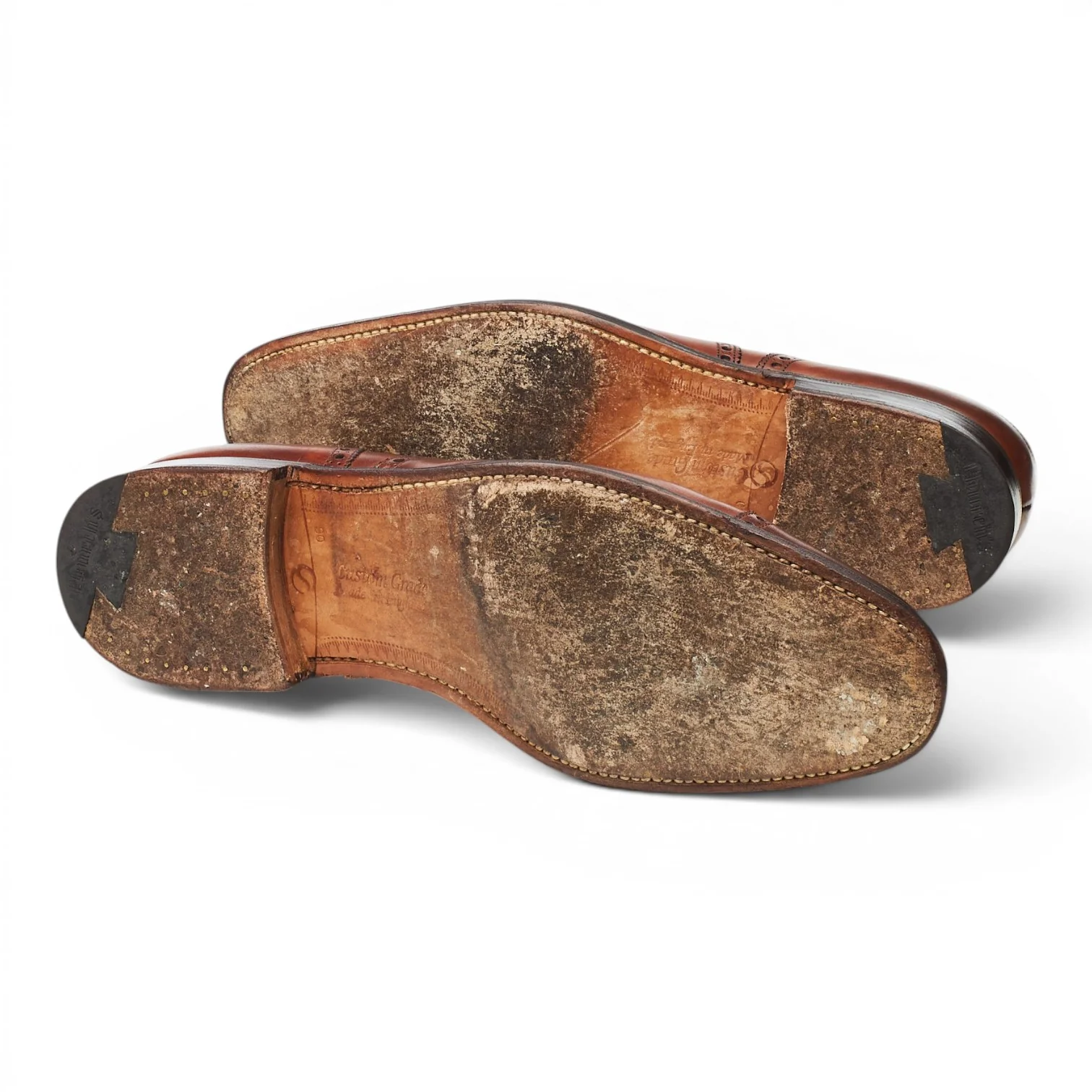 'Diplomat' Tan Brown Leather Oxford Brogues UK 9 F - Image 5