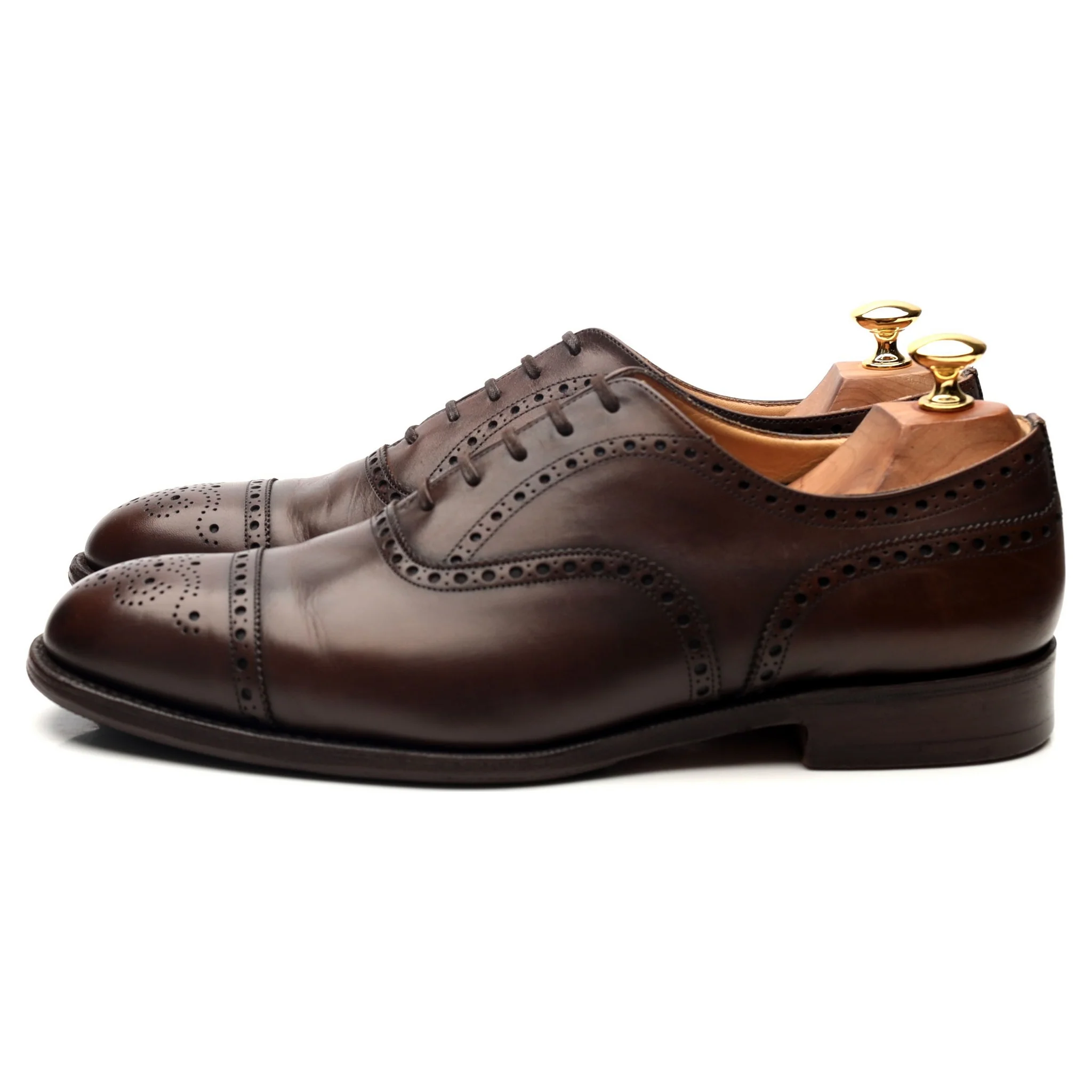 'Diplomat' Dark Brown Leather Oxford Brogues UK 9 F - Image 2