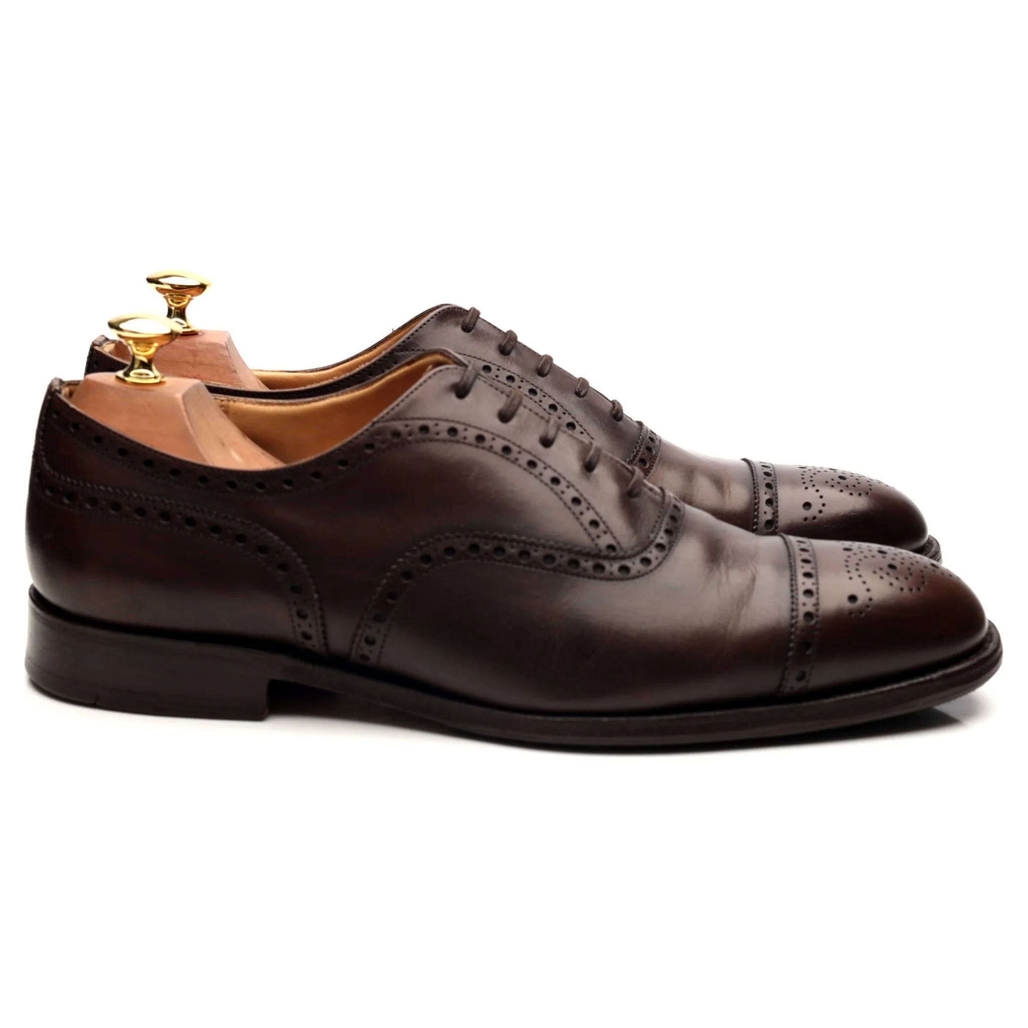 'Diplomat' Dark Brown Leather Oxford Brogues UK 9 F - Image 6