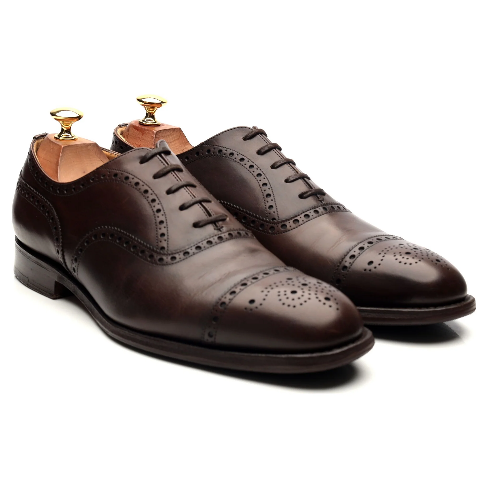 'Diplomat' Dark Brown Leather Oxford Brogues UK 9 F - Image 7