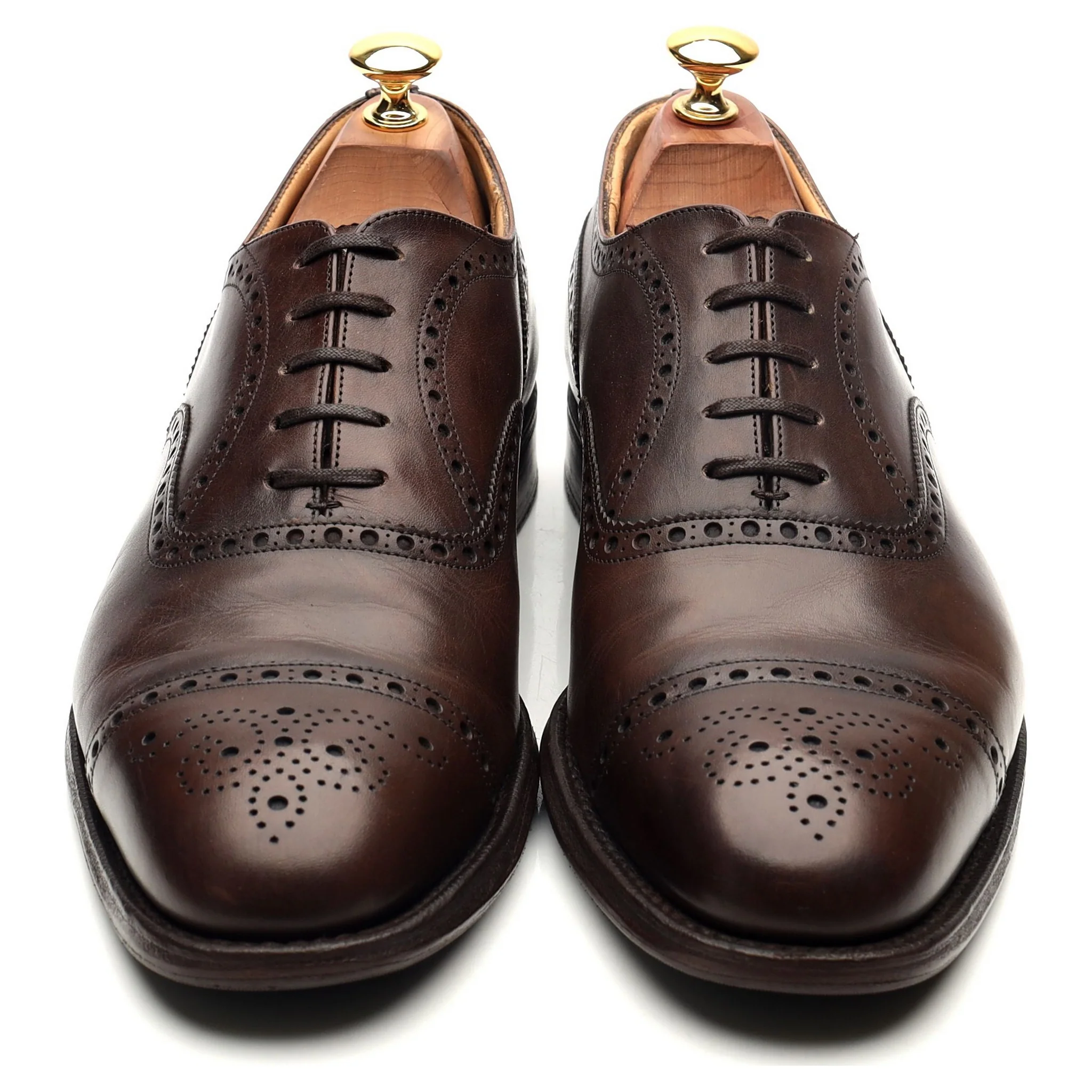 'Diplomat' Dark Brown Leather Oxford Brogues UK 9 F - Image 9