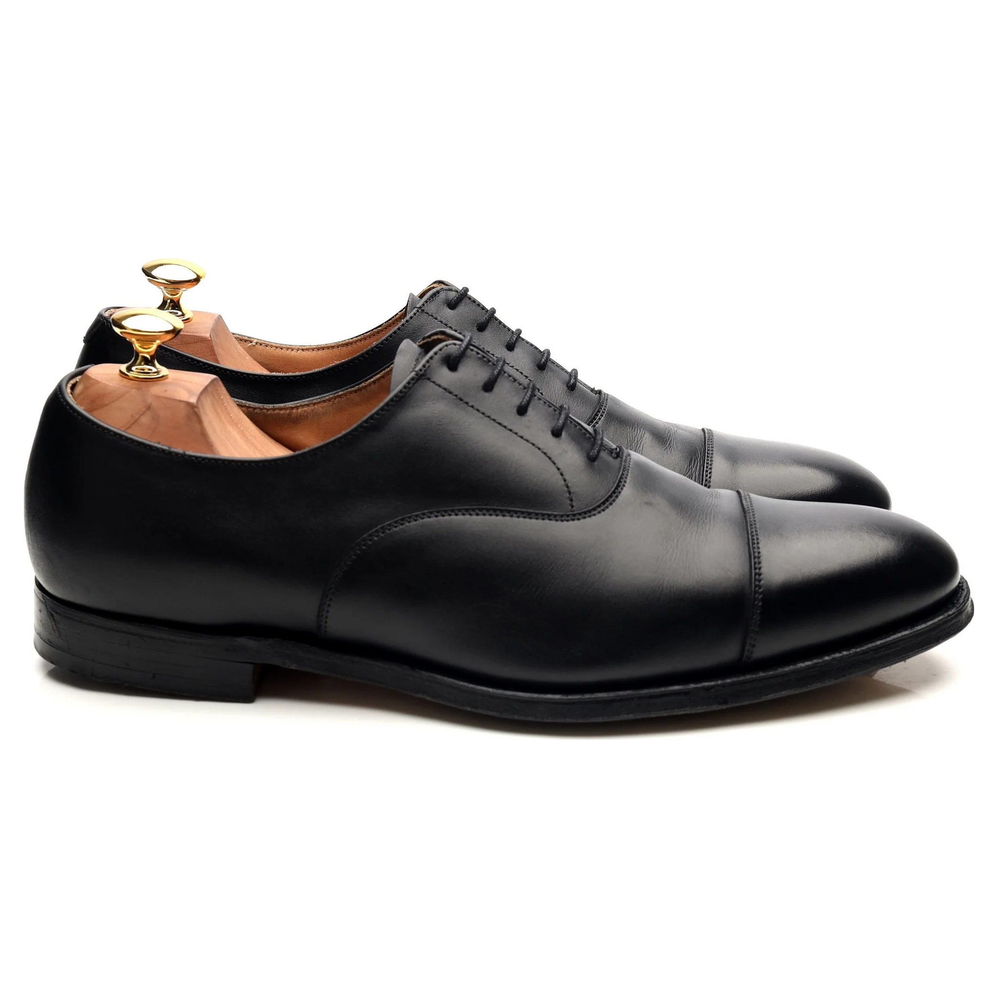 'Dorset 2' Black Leather Oxford UK 10 E - Image 6
