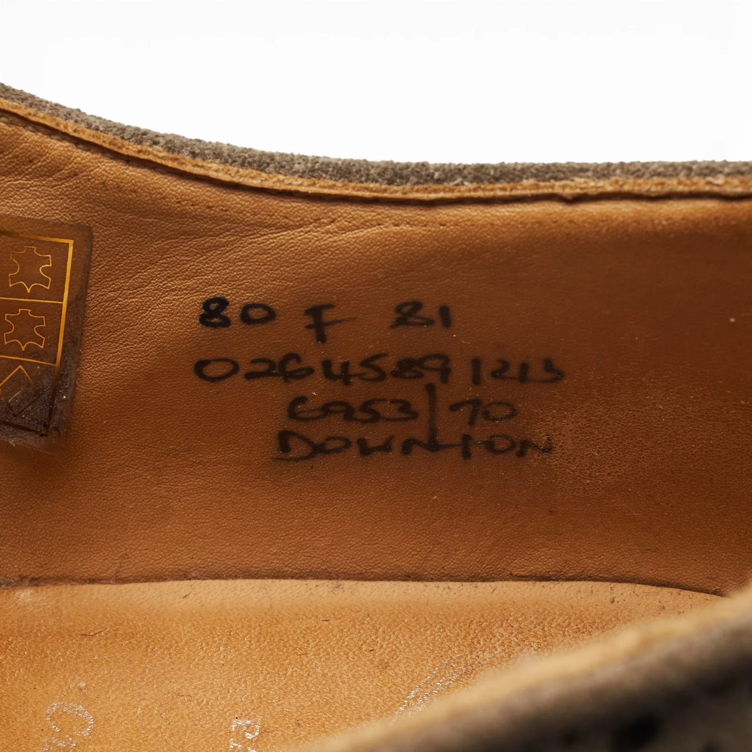 'Downton' Sand Suede Oxford Brogues UK 8 F - Image 7