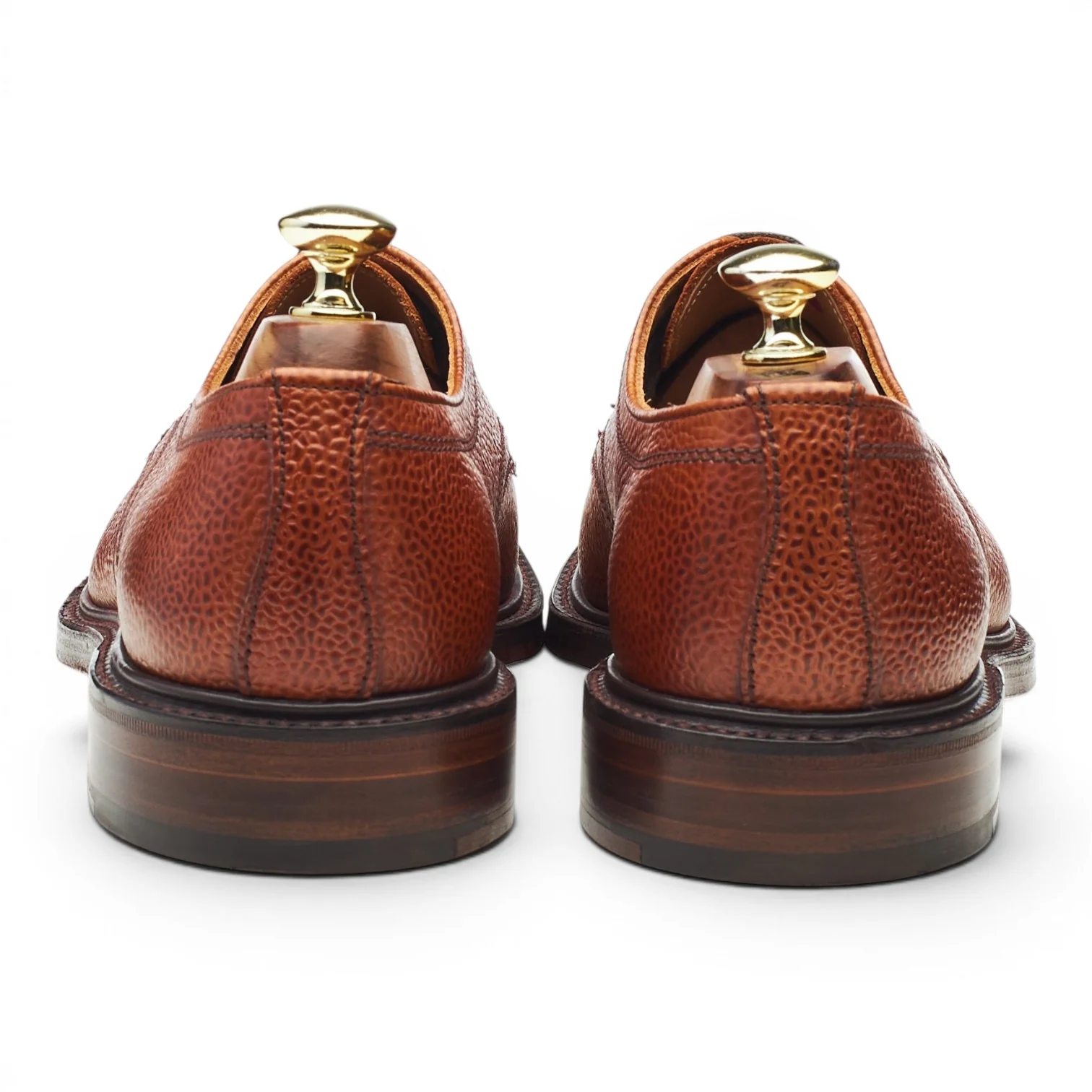 Drake's 'Newton' Tan Brown Grain Leather Split Toe Derby UK 7.5 F - Image 4